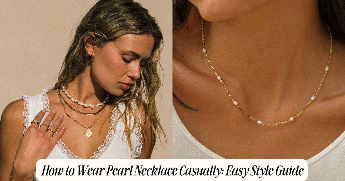 how to wear pearl necklace casually