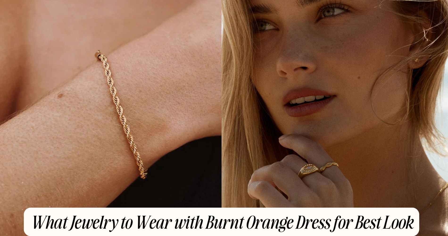 what jewelry to wear with burnt orange dress