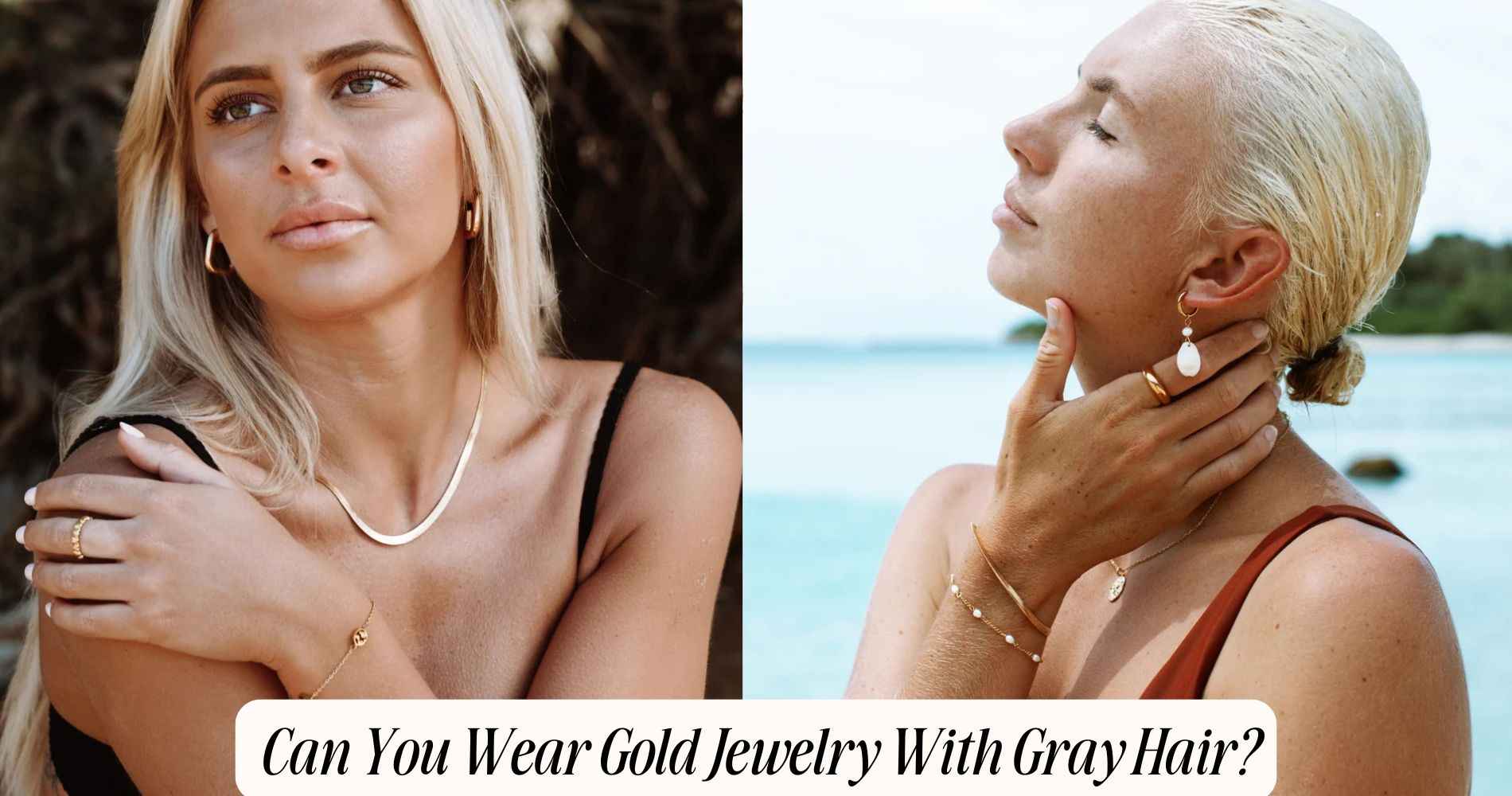 can you wear gold jewelry with gray hair
