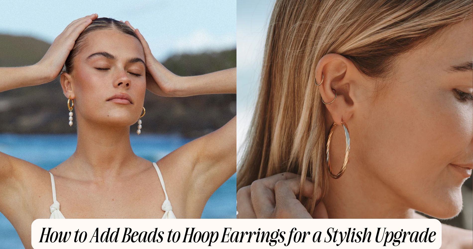 how to add beads to hoop earrings