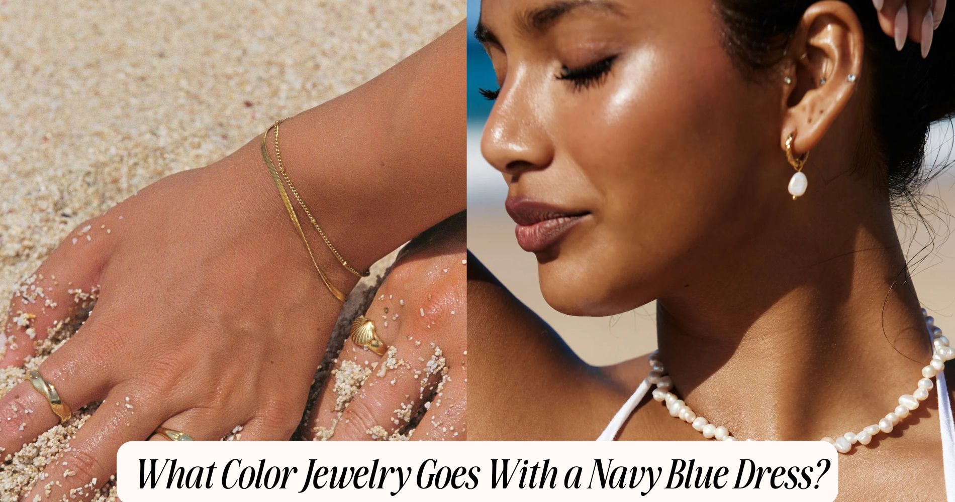 what color jewelry goes with navy blue dress