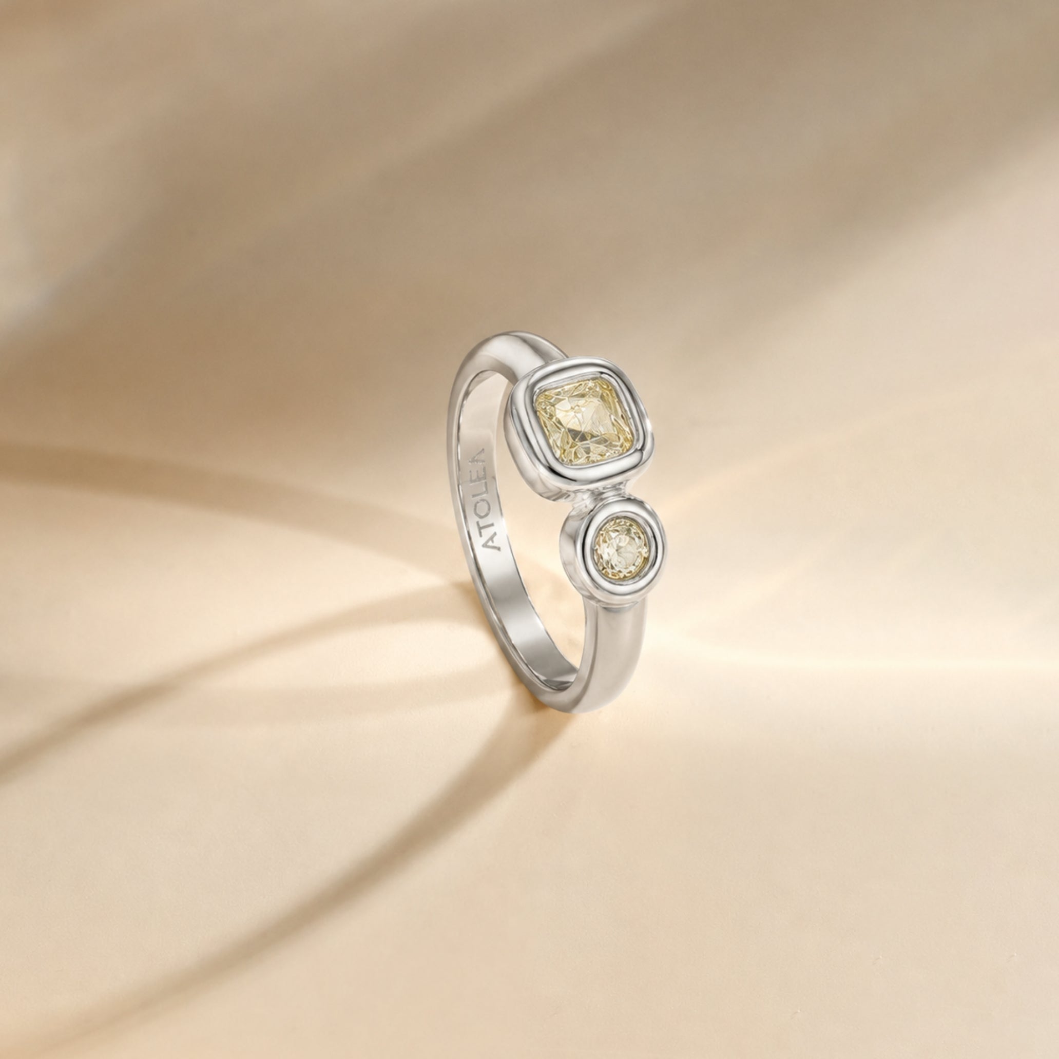 Dual Gemstone Band Ring