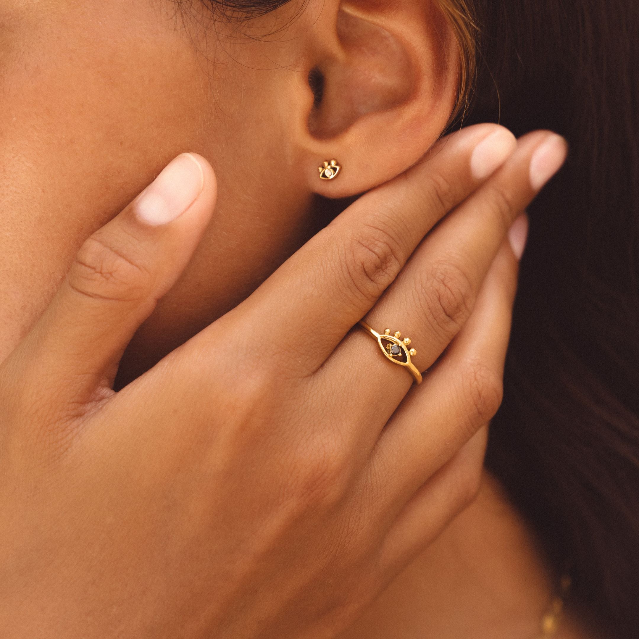 Evil Eye Ring Gold