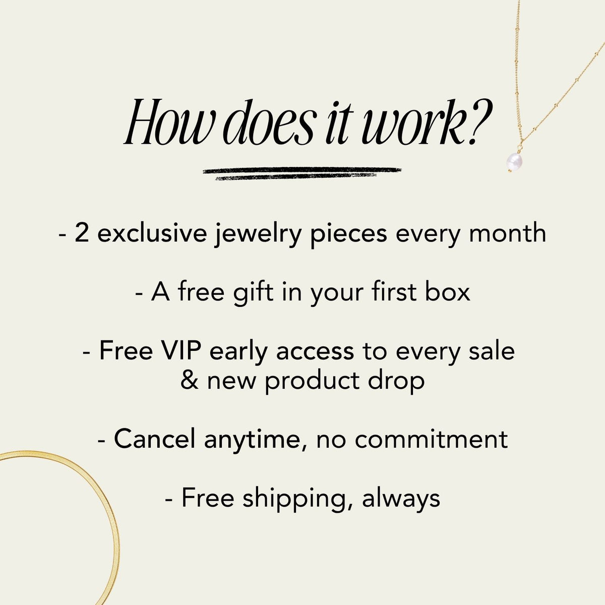 Jewelry subscription box