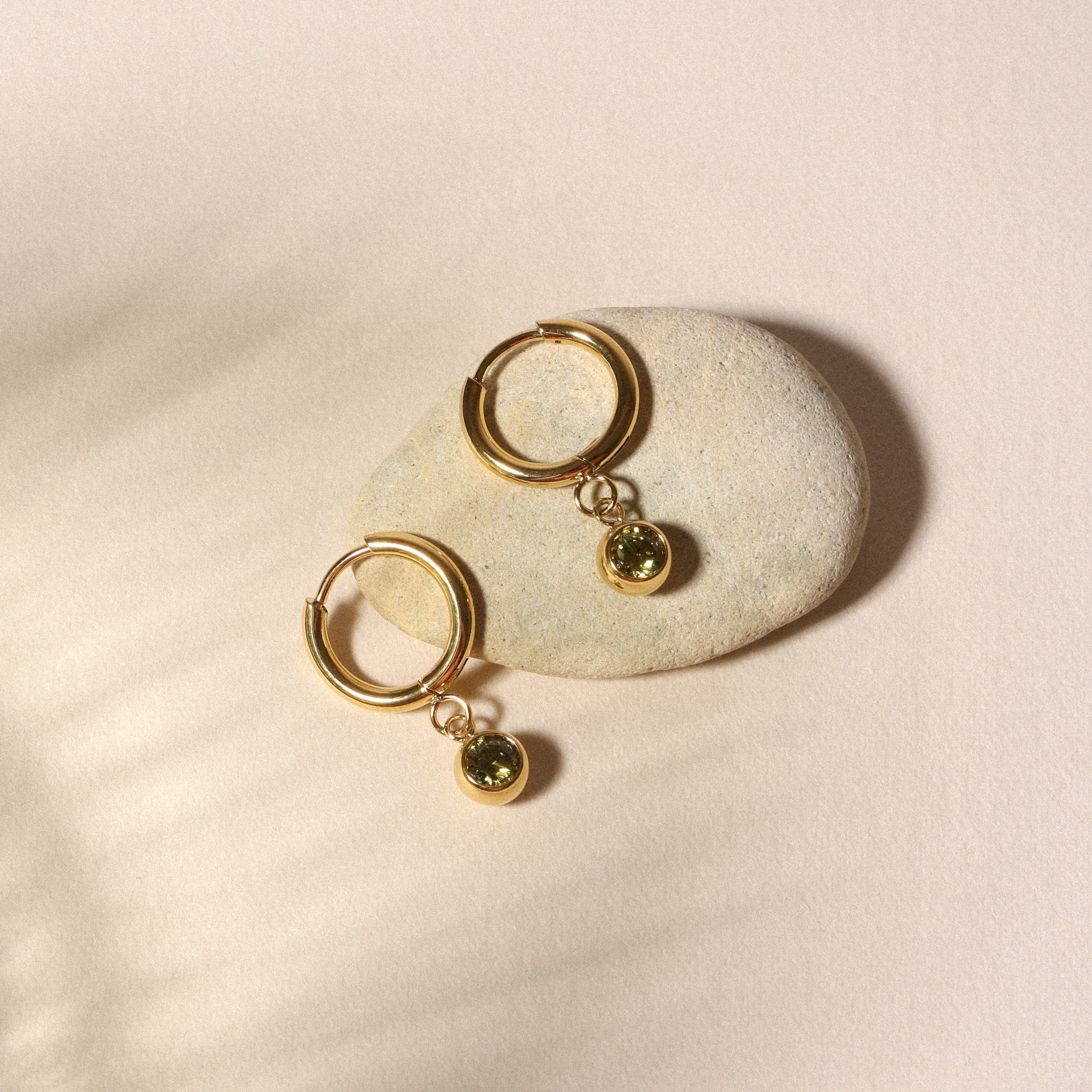 Personalized Birthstone Hoops