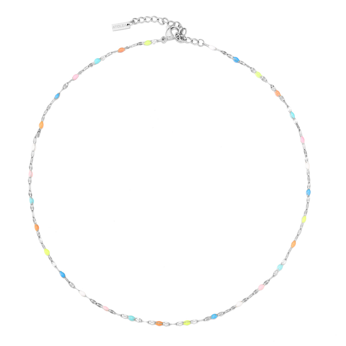 Rainbow Dainty Choker White Background