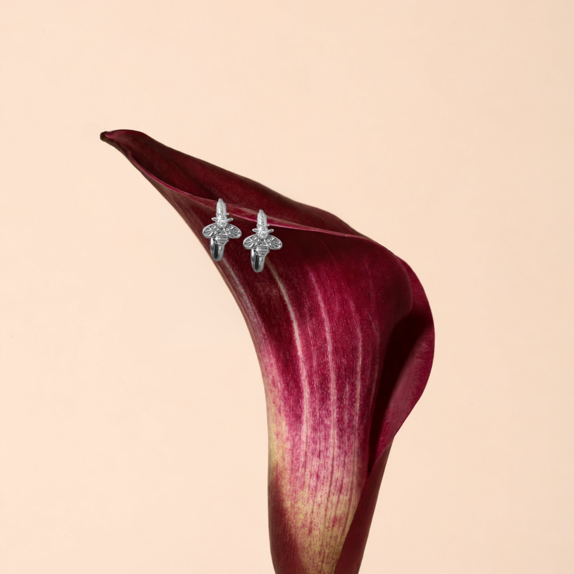 Silver Bee Earrings