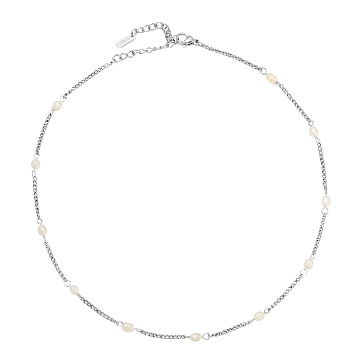 Silver Pearl Dainty Choker