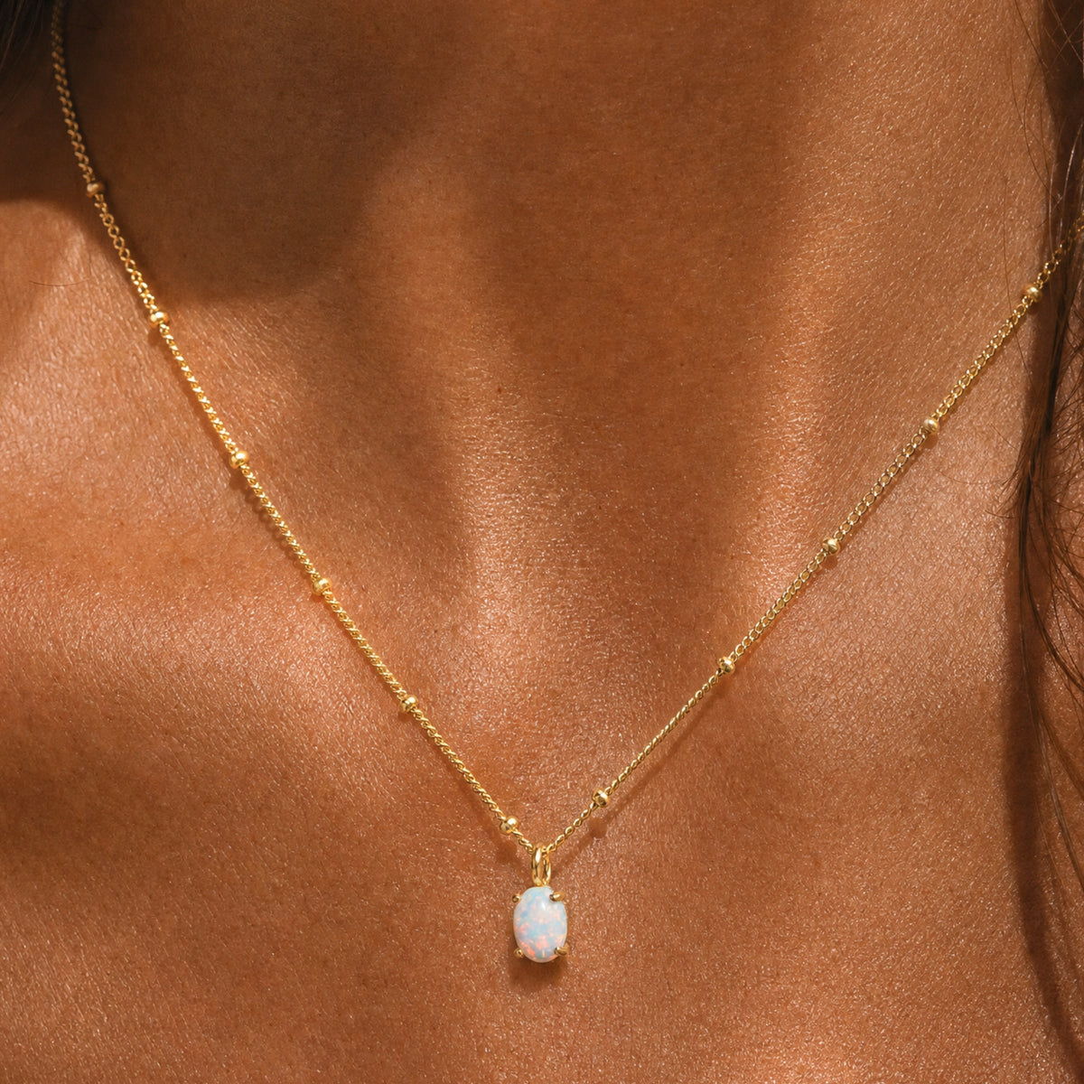 Simple Opal Necklace