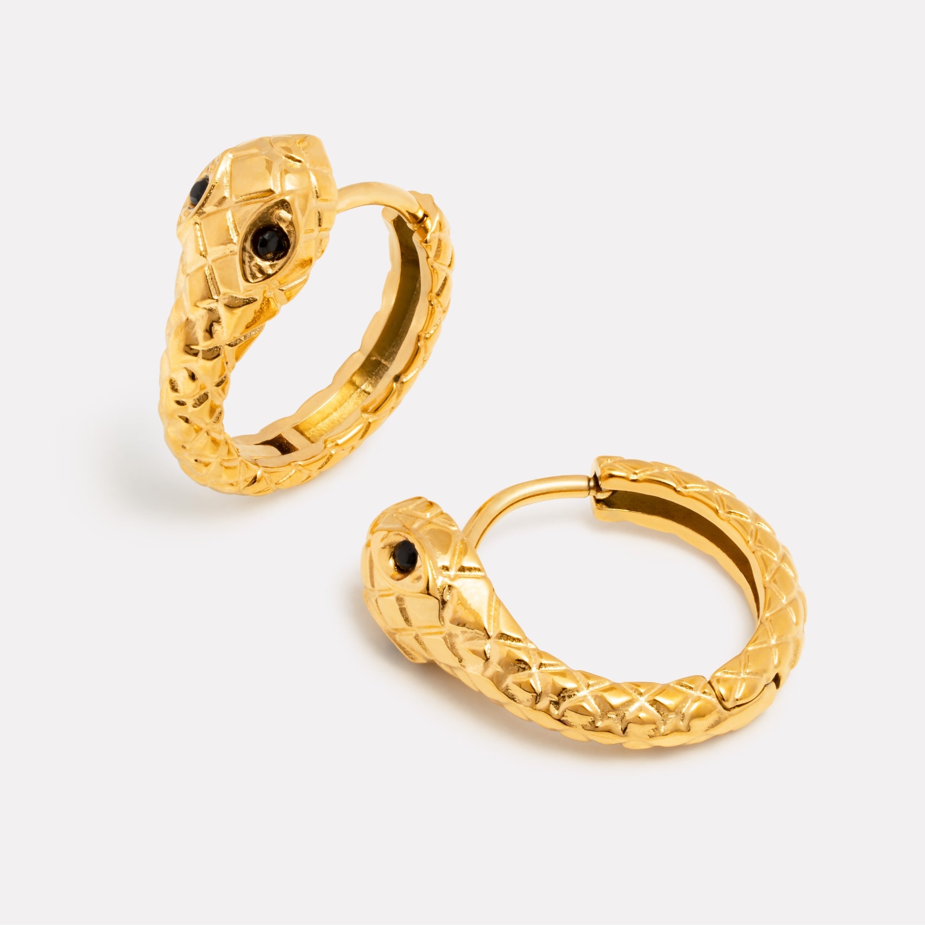 Snake Earrings Closeup