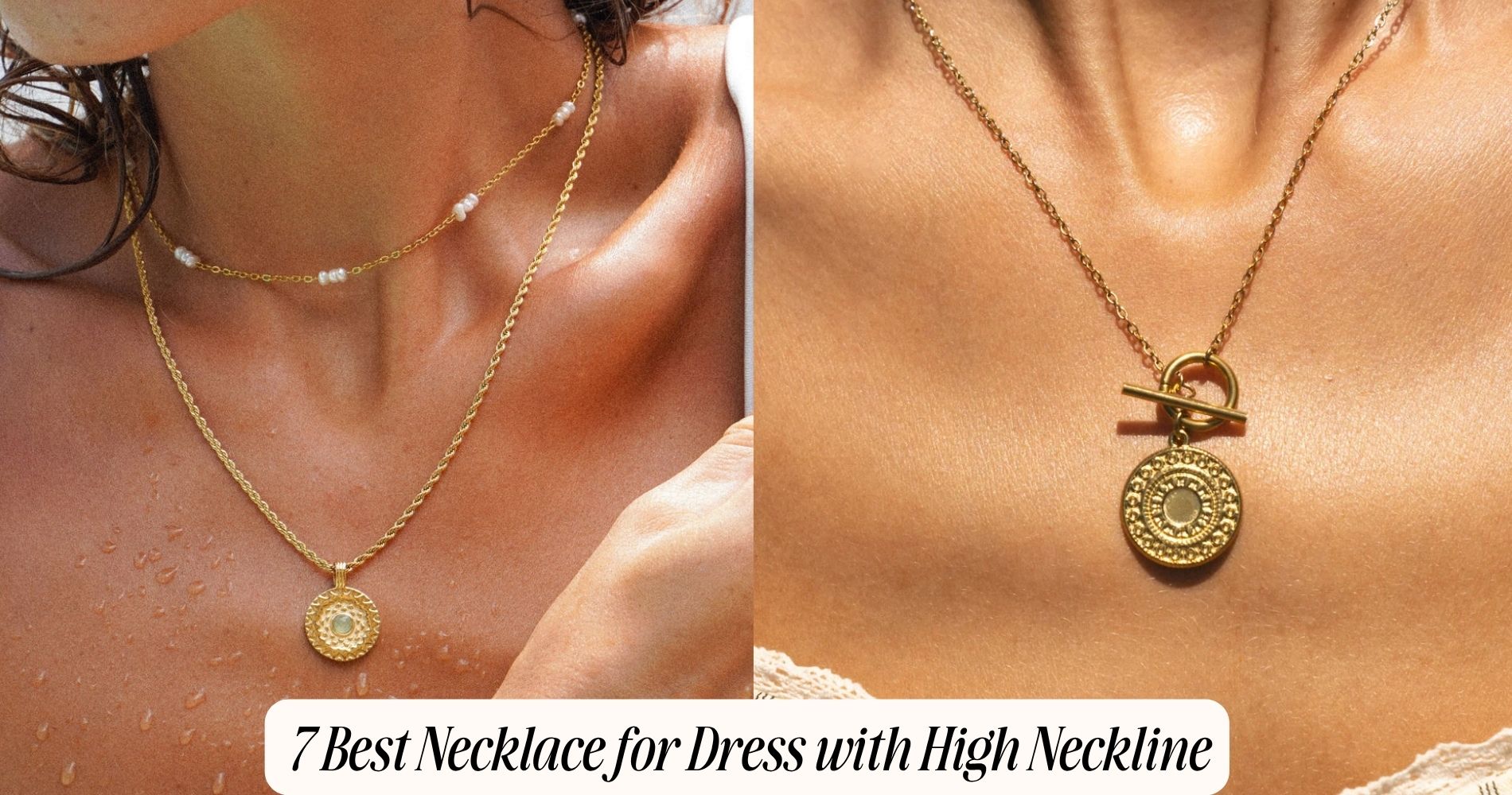 necklace for dress with high neckline