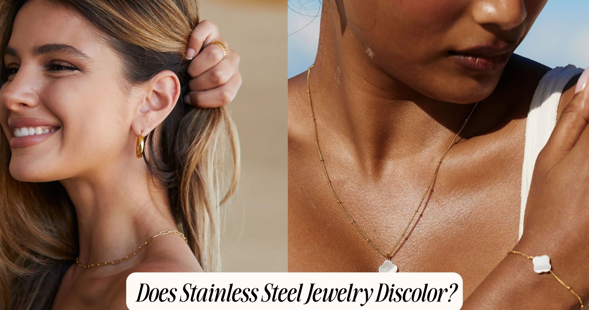 does stainless steel jewelry discolor​