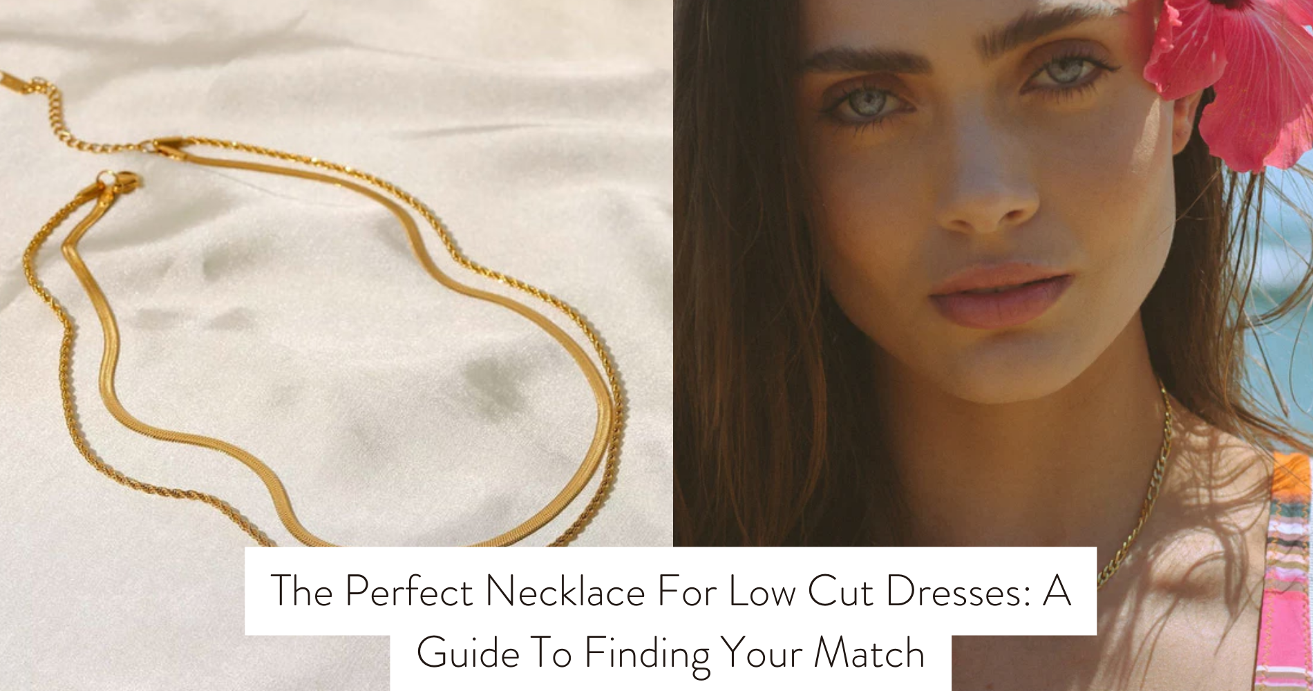 necklace for low cut dress