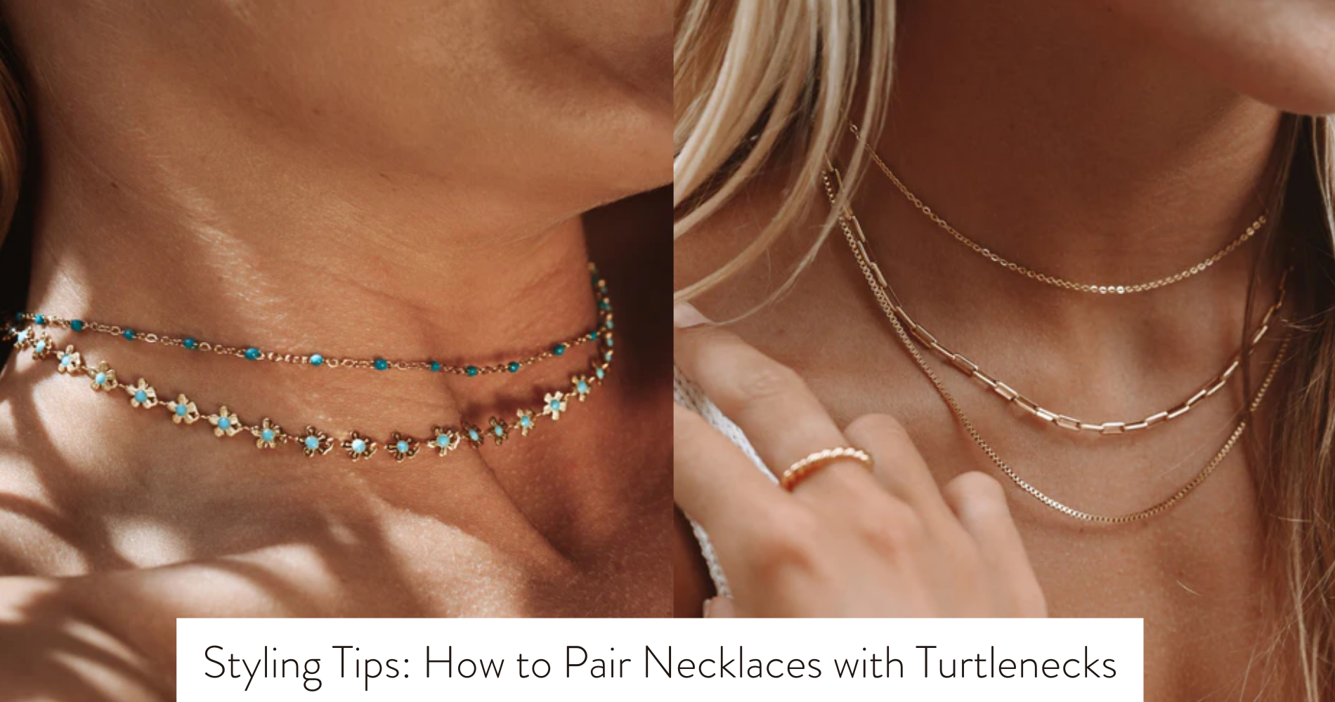 how to wear a necklace with a turtleneck