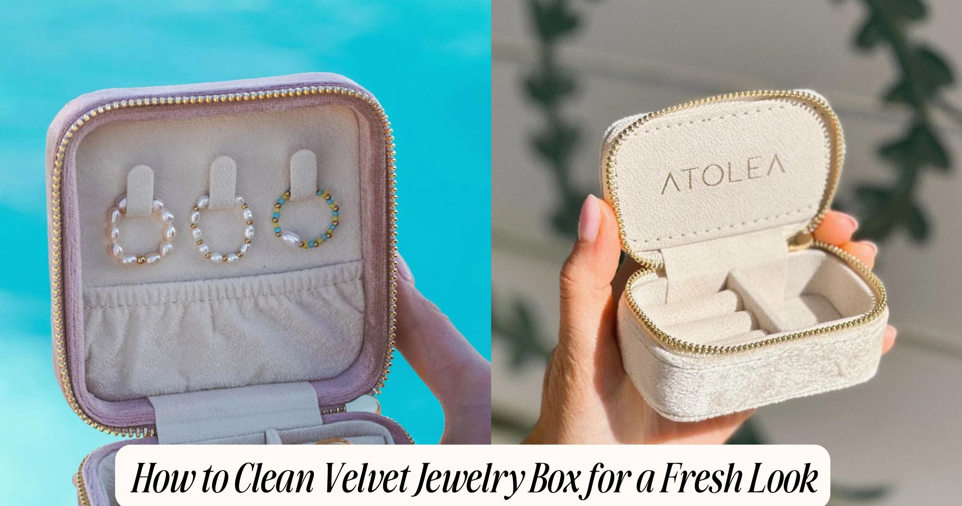 how to clean velvet jewelry box