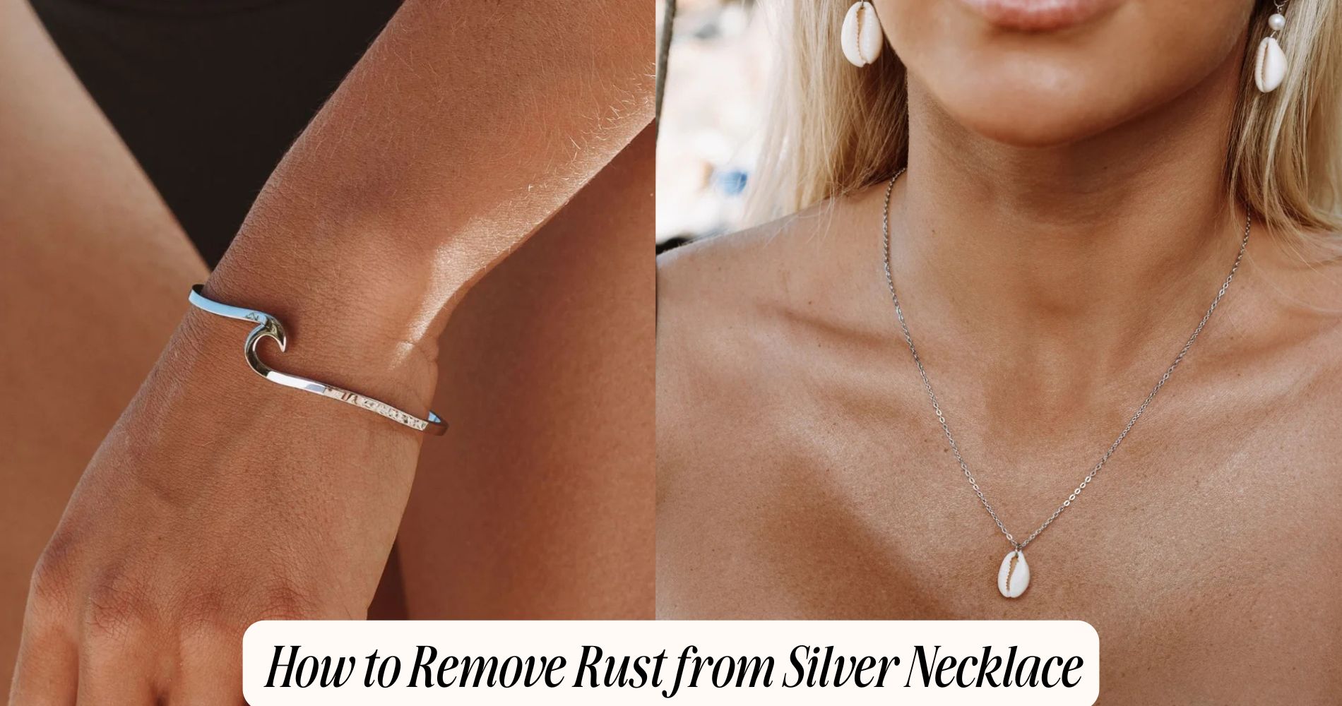 how to remove rust from silver necklace​