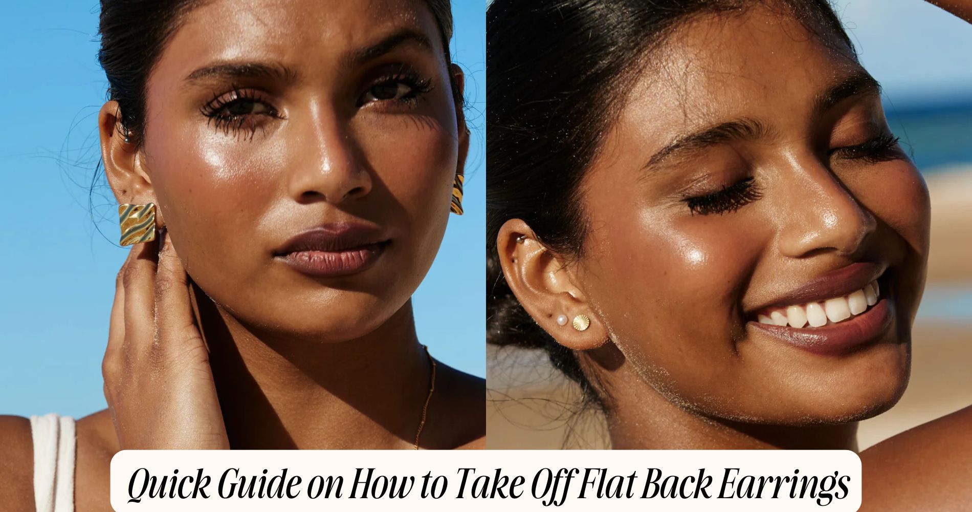 how to take off flat back earrings​