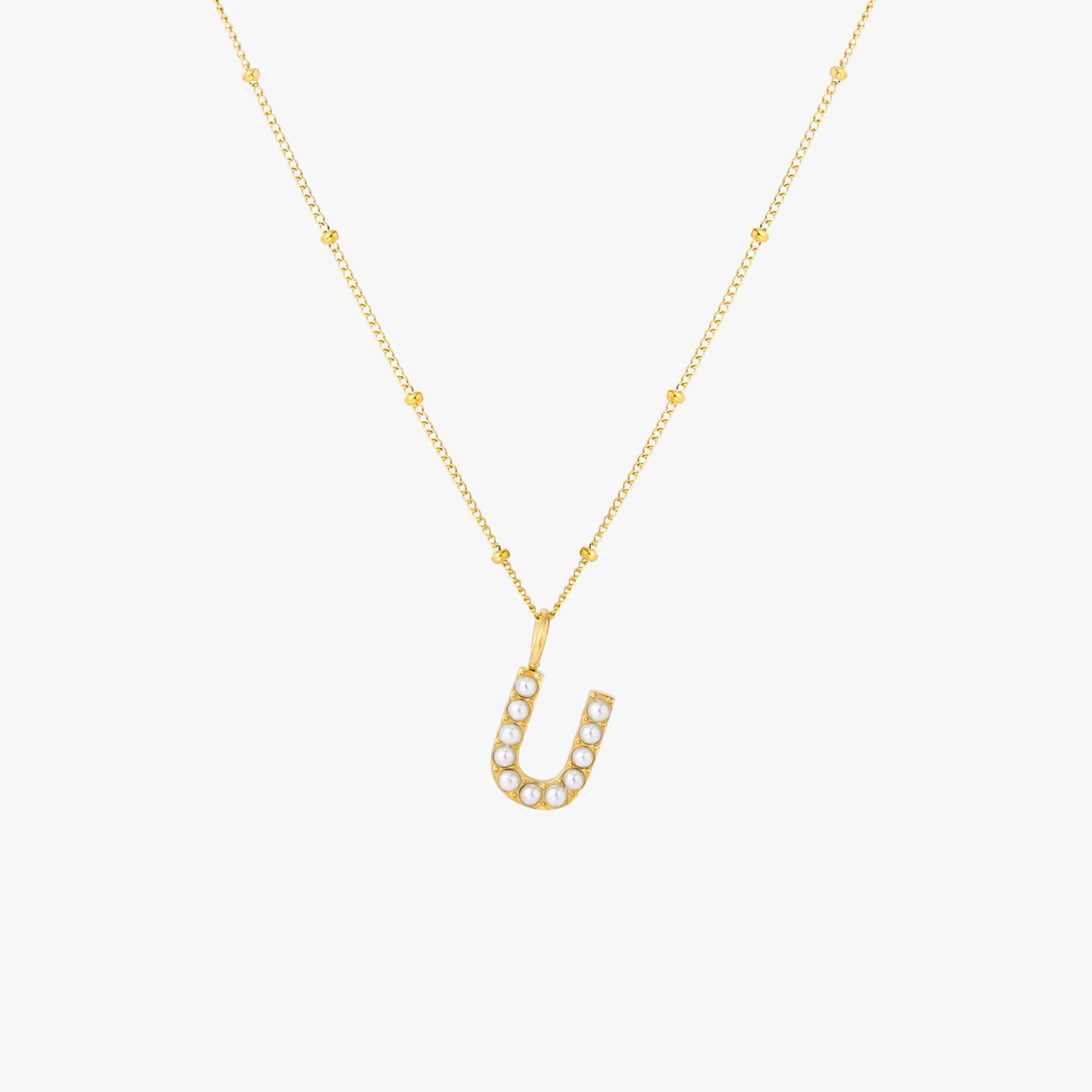 Pearl Initial Necklace