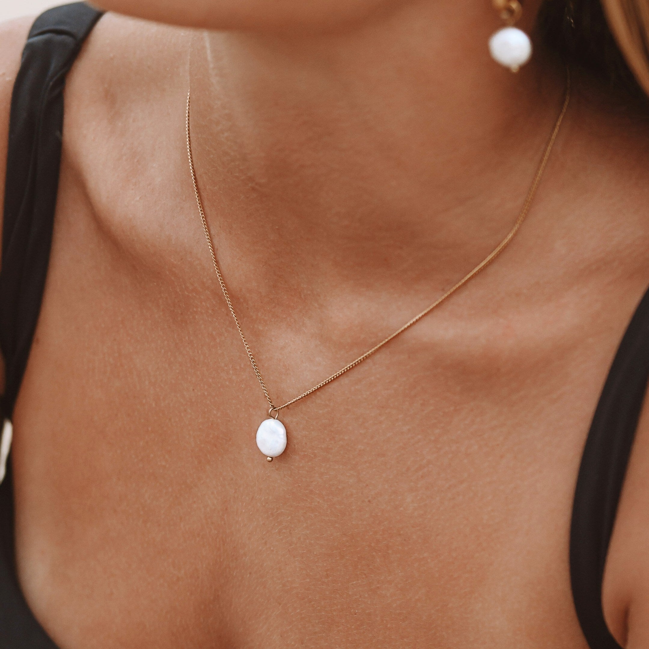 Coin Pearl Necklace