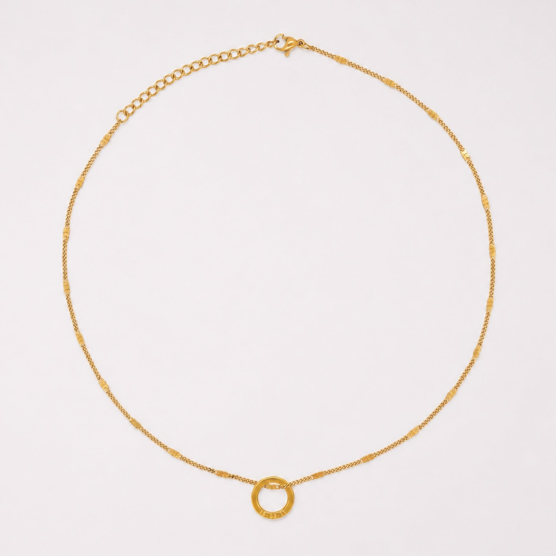 Custom Engraved Ring Necklace