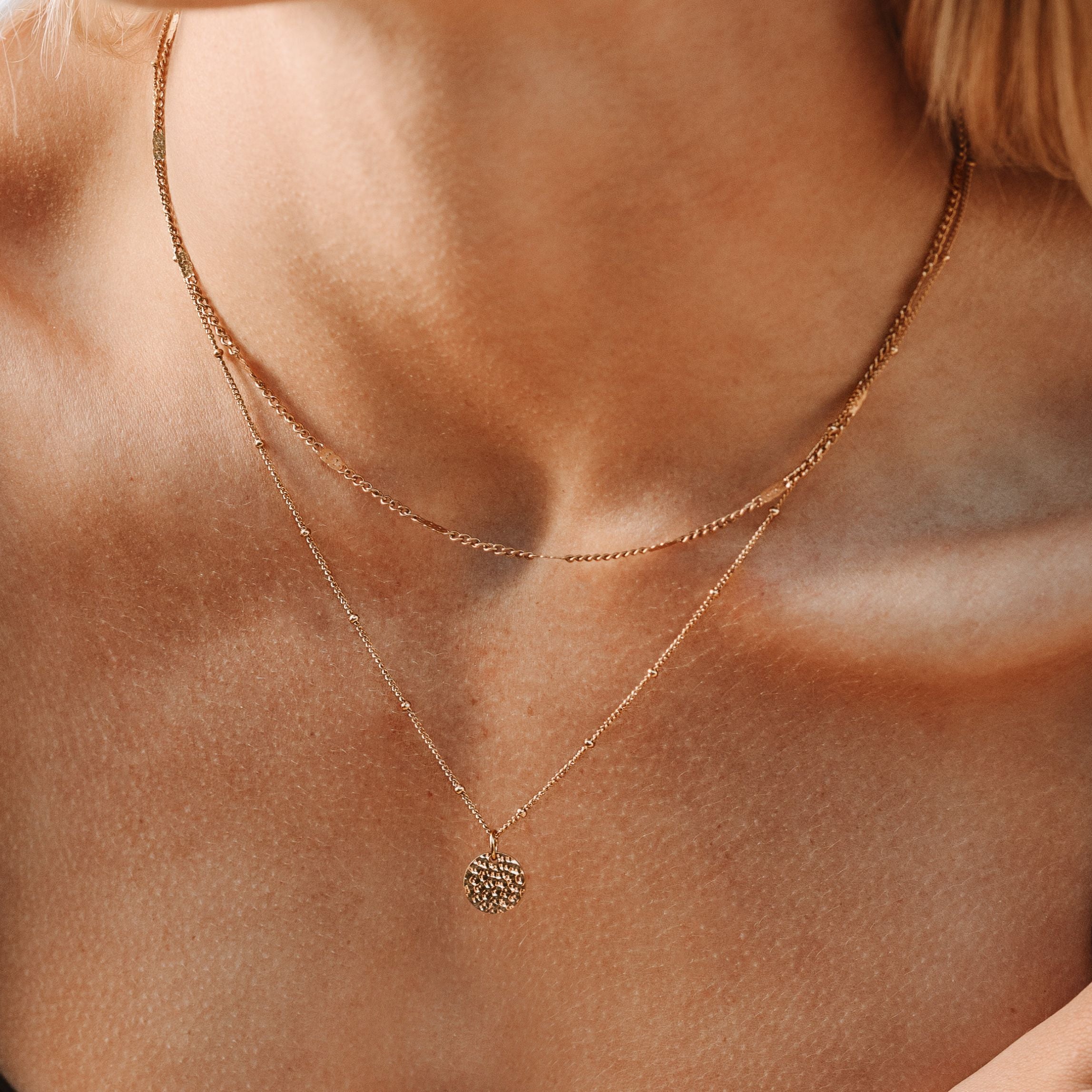 dainty layered necklace