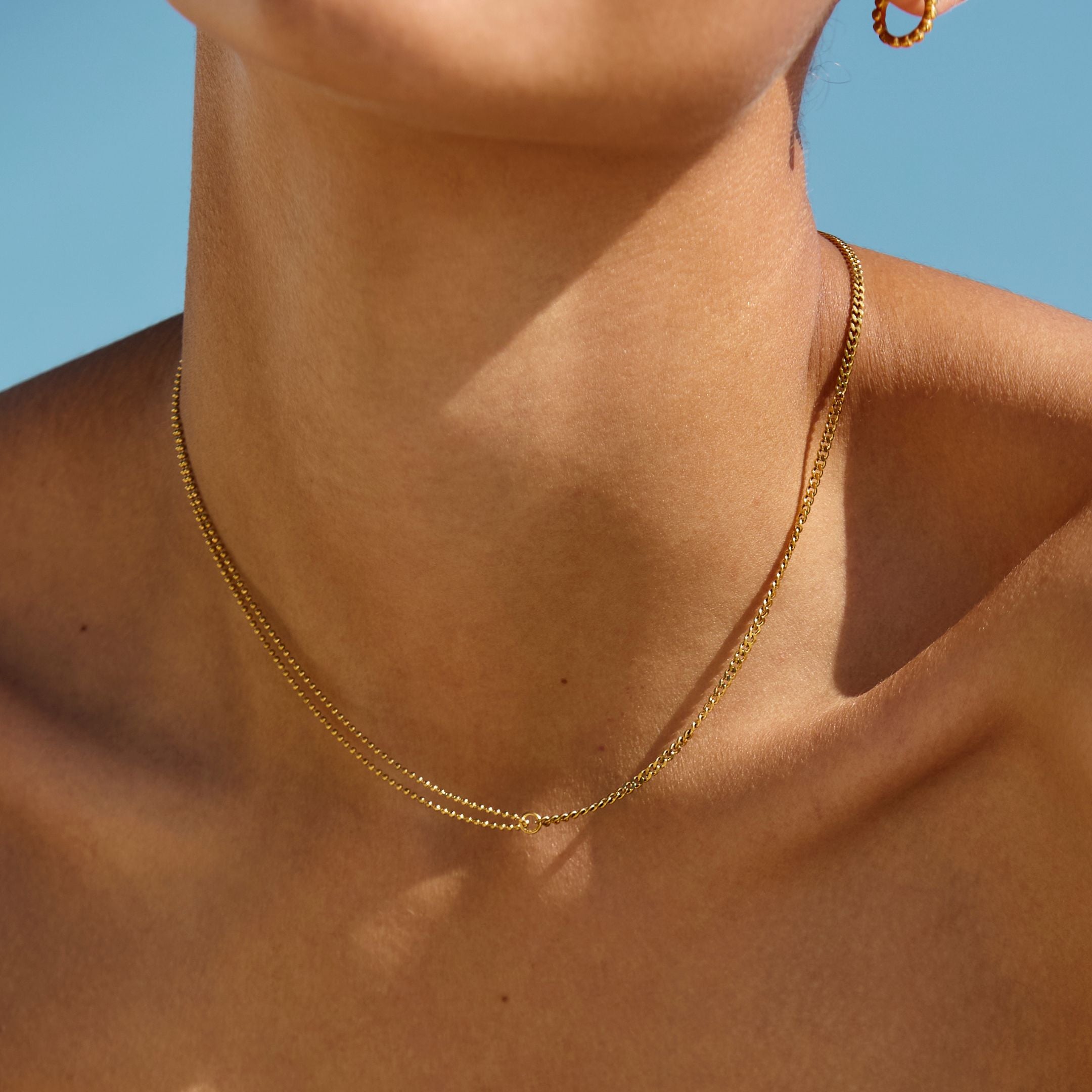 Double Minimal Gold Choker