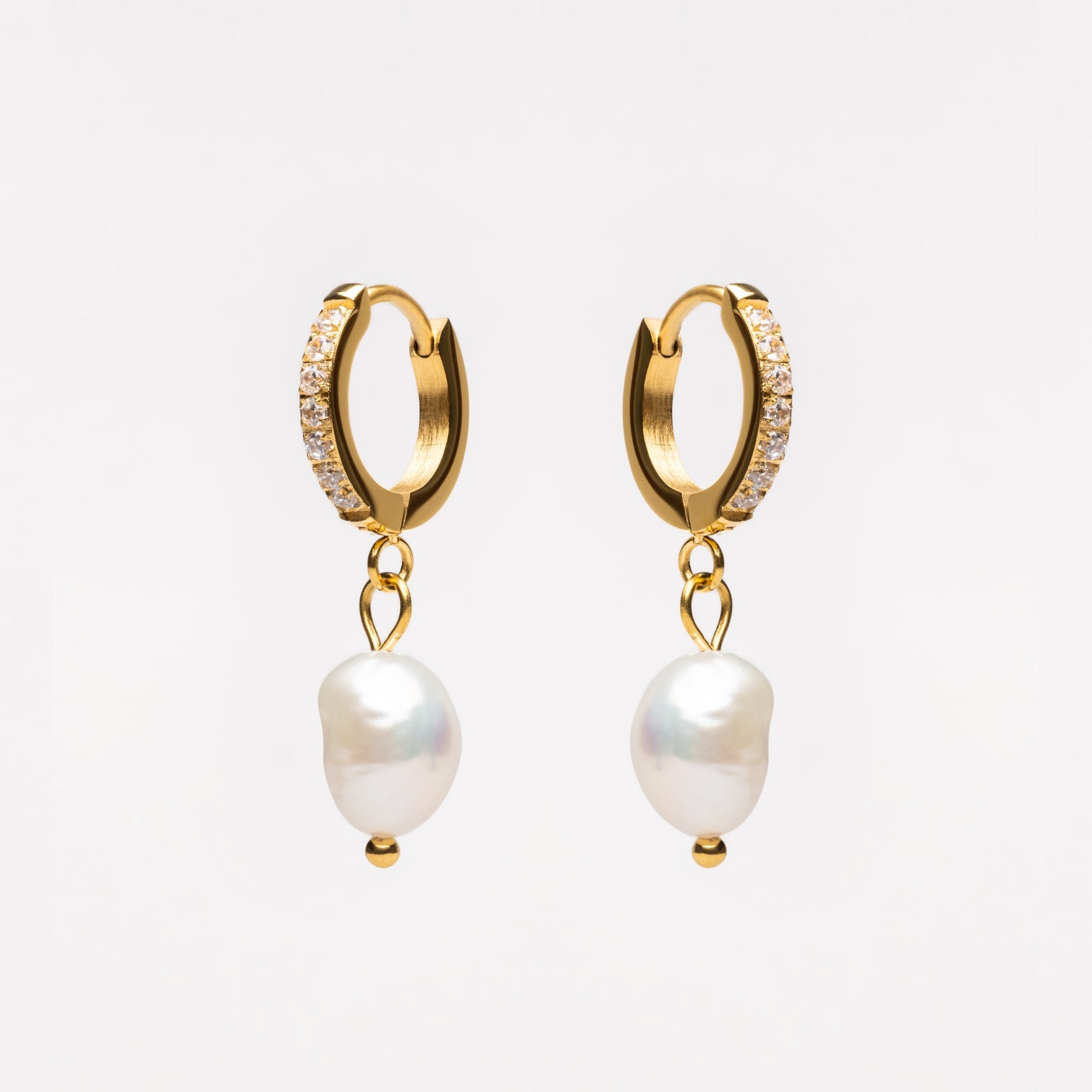 Freshwater Pearl Hoops