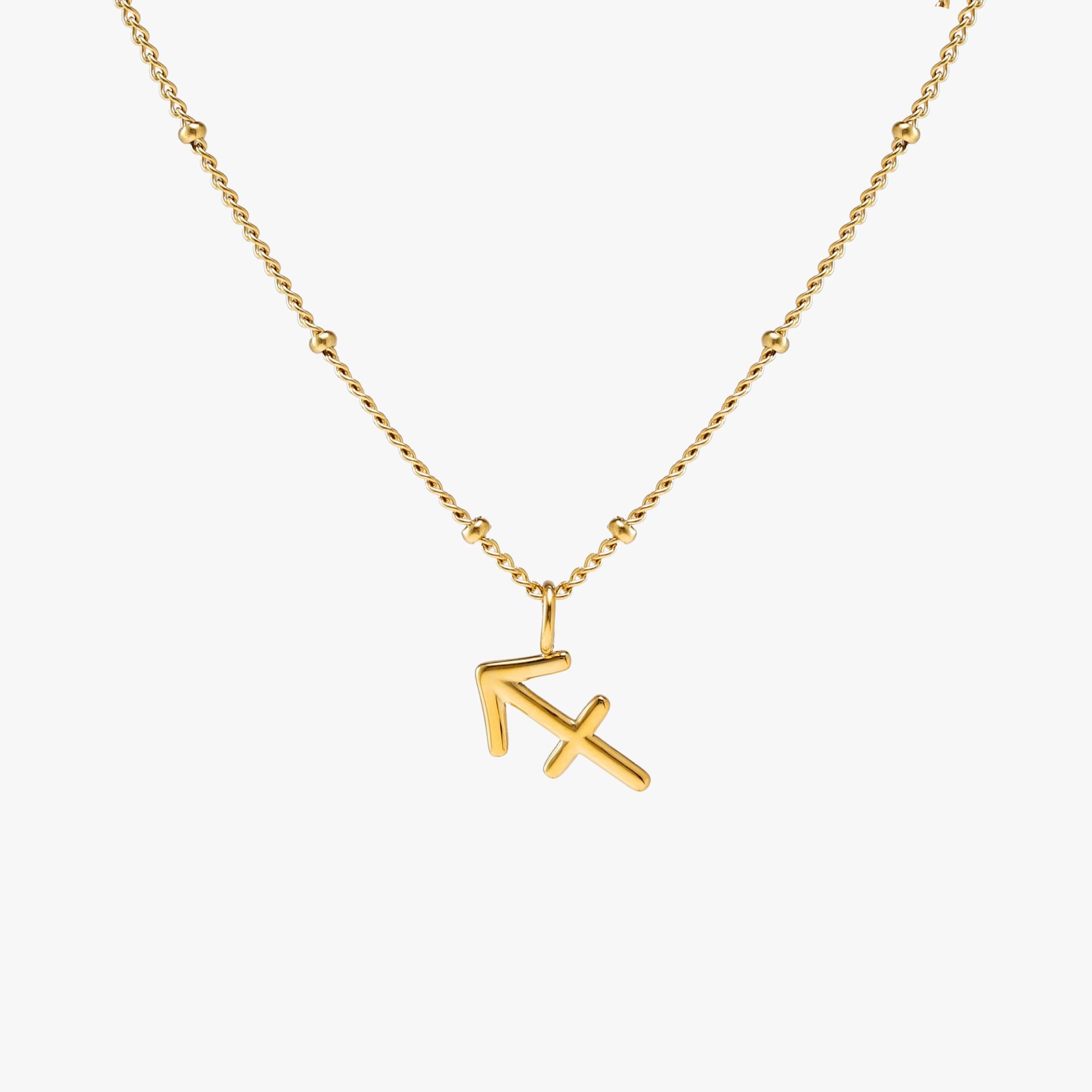 Gold Sagittarius Necklace