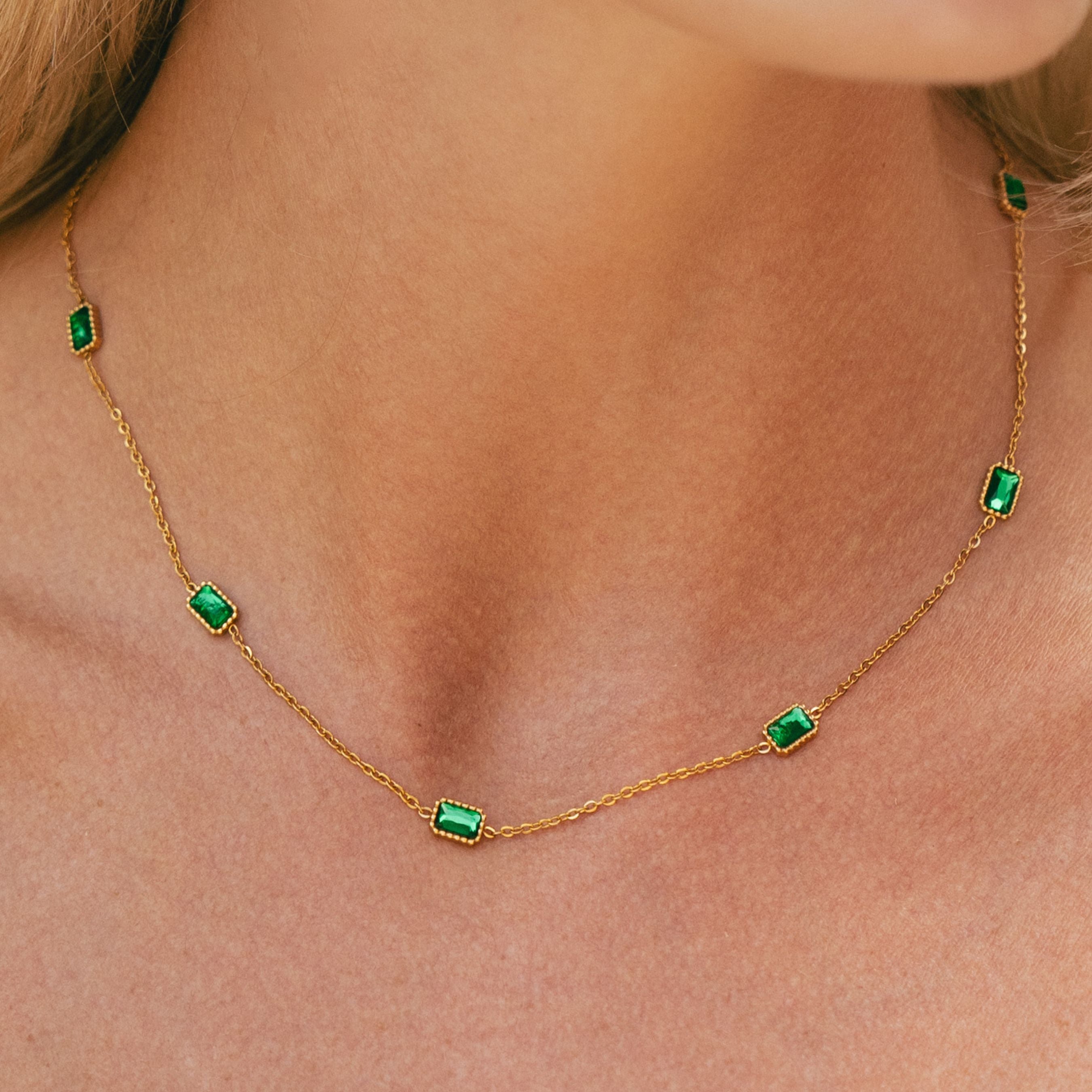 Green Emerald Choker