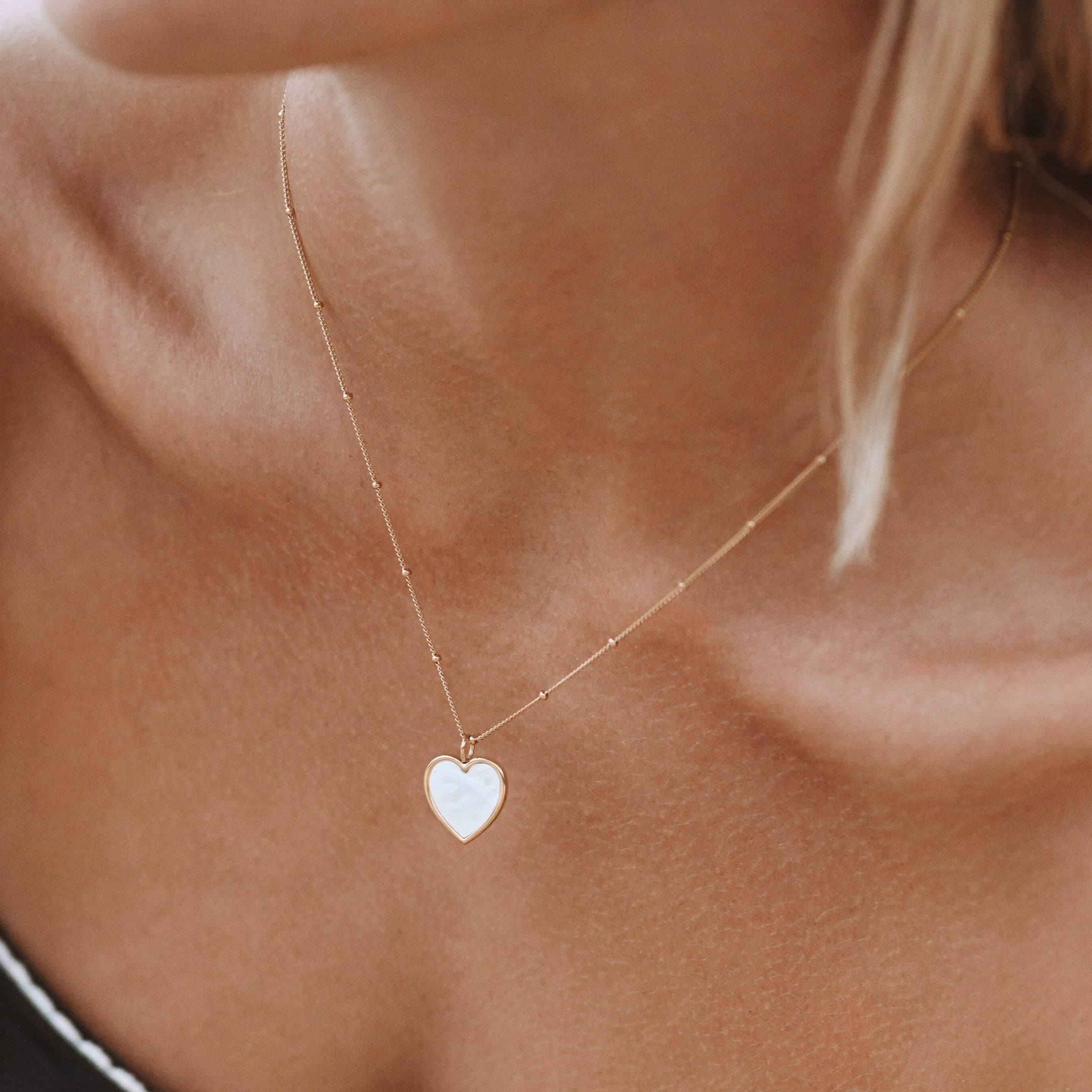 Heart Mother of Pearl Necklace