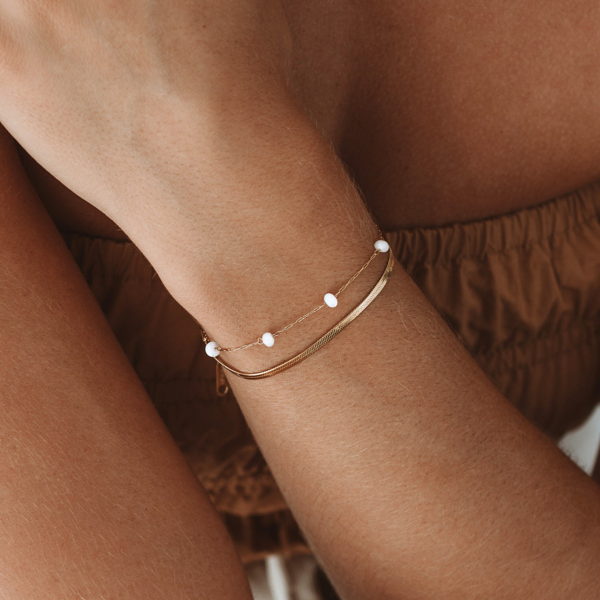 Layered Herringbone Bracelet