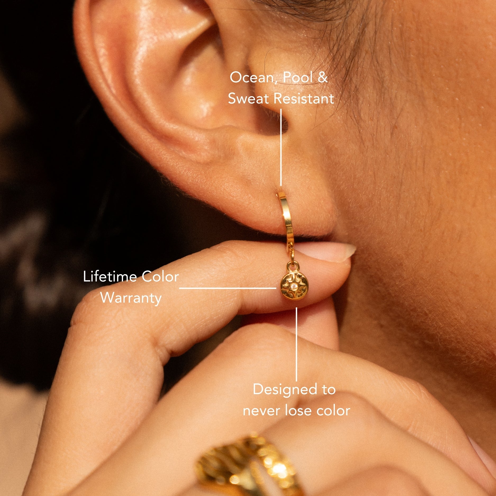 North Star Earrings Detail