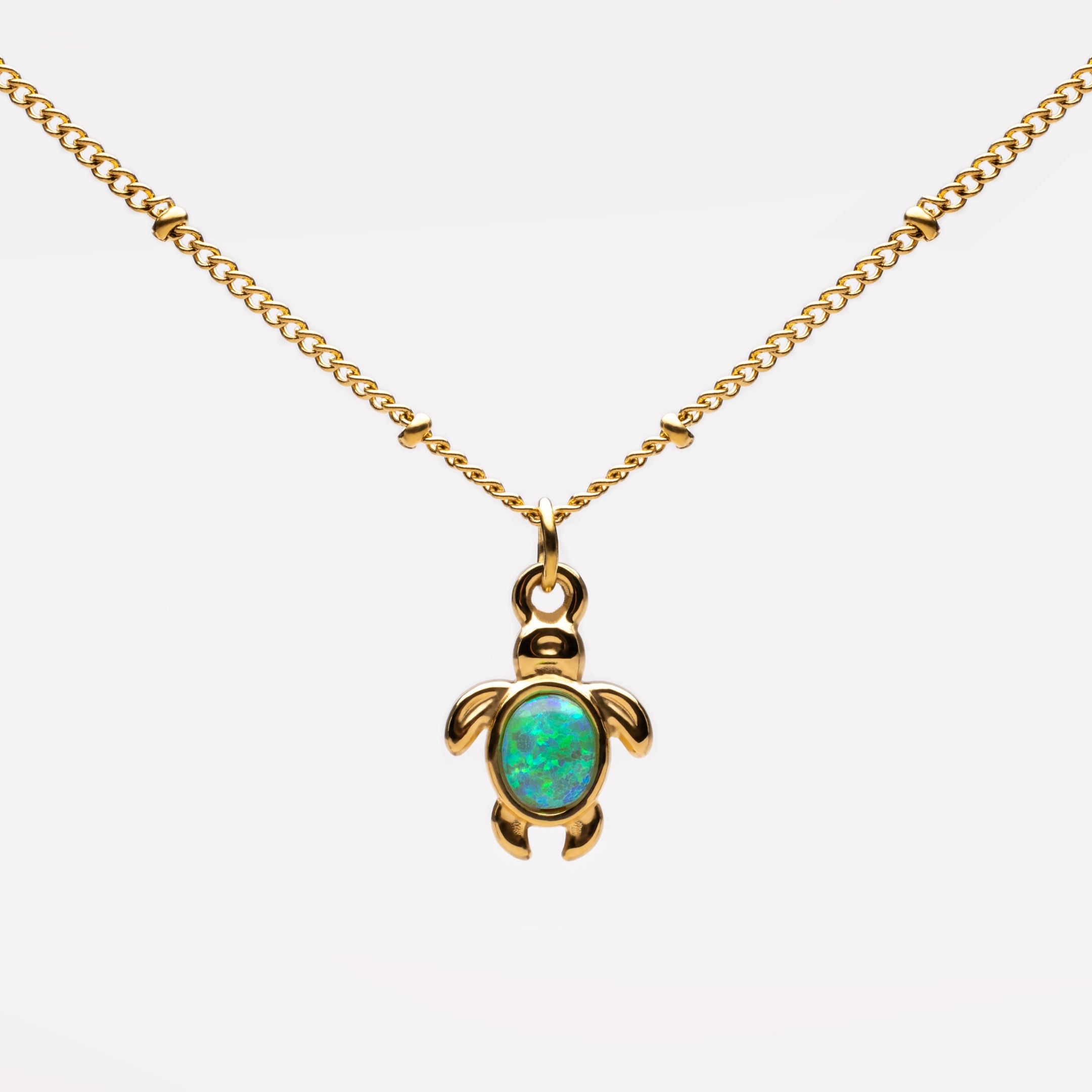 Opal Turtle Necklace