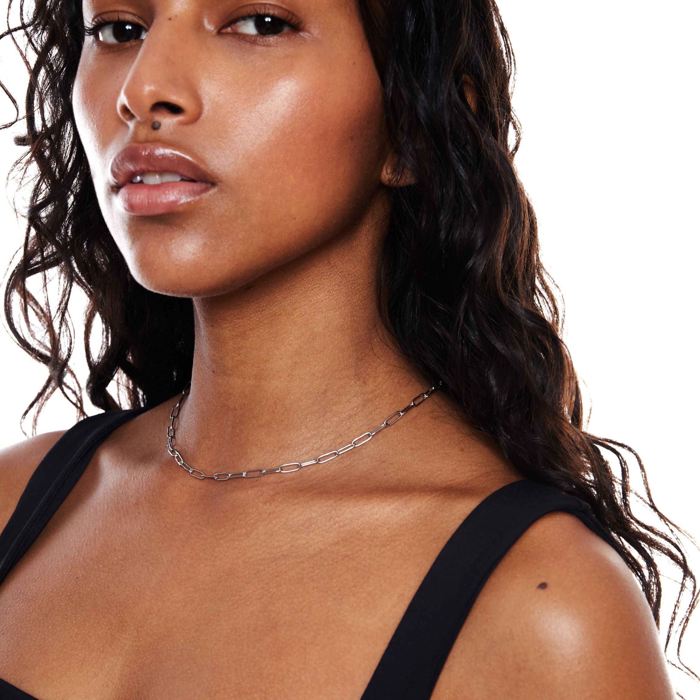 Paperclip Choker Silver