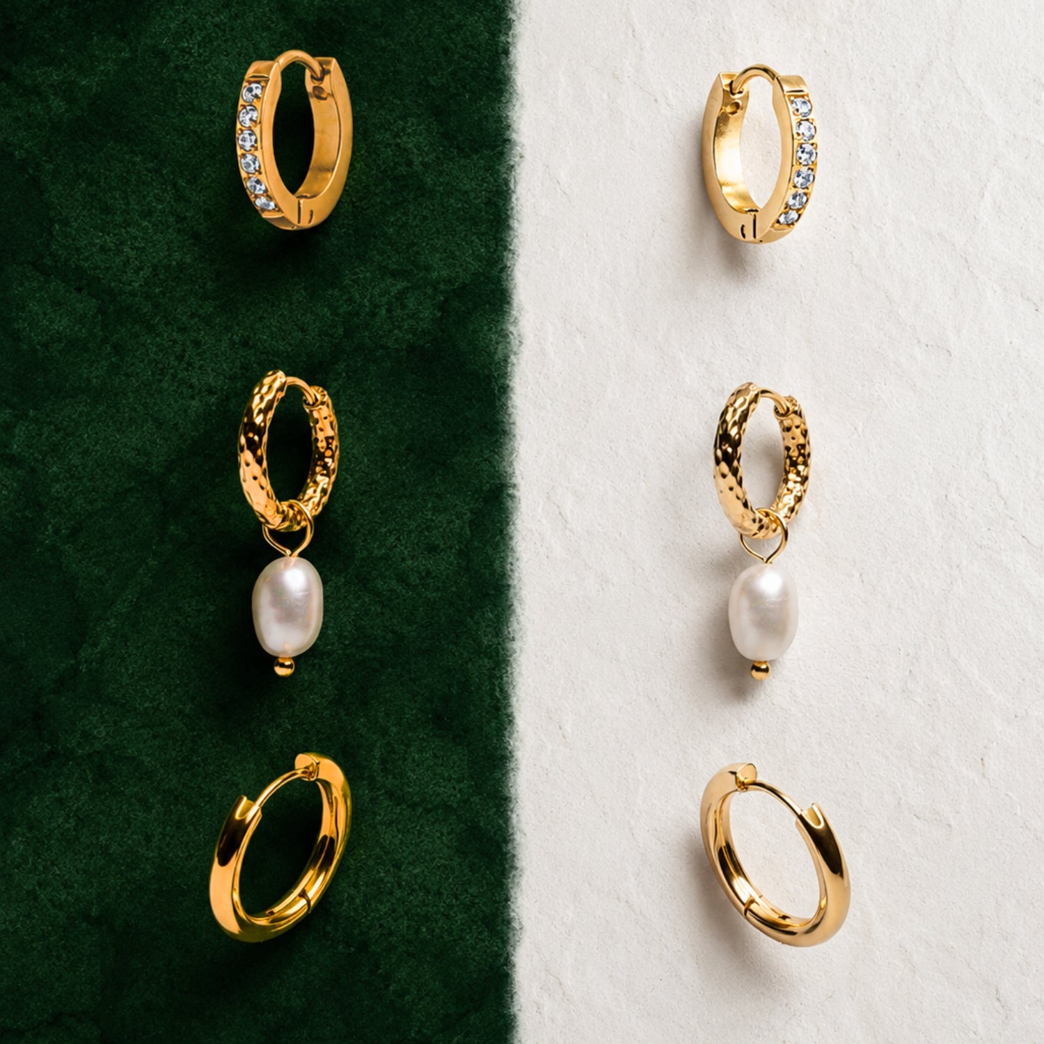 Pearl Hoop Earrings 14kgold