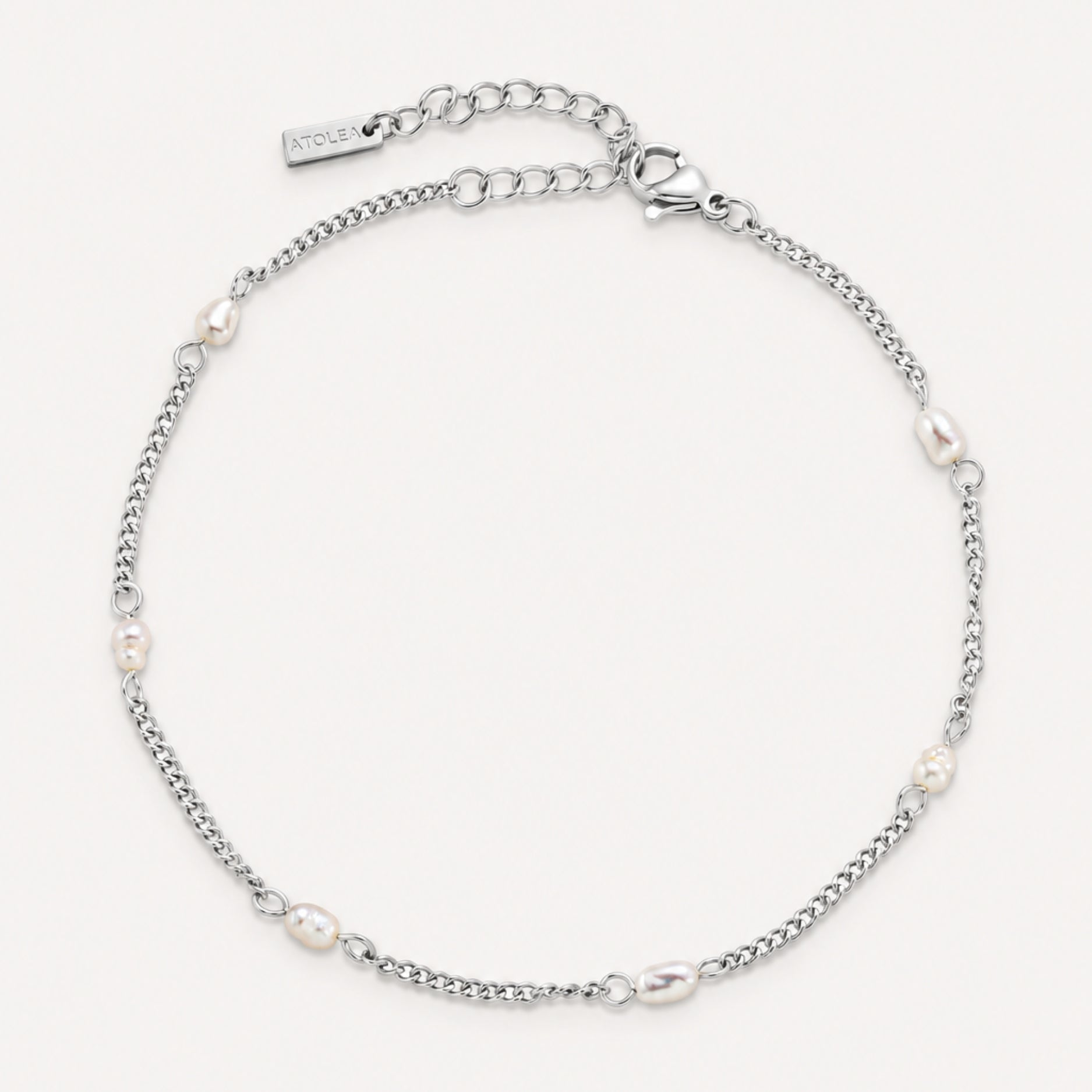 Silver Pearly Anklet