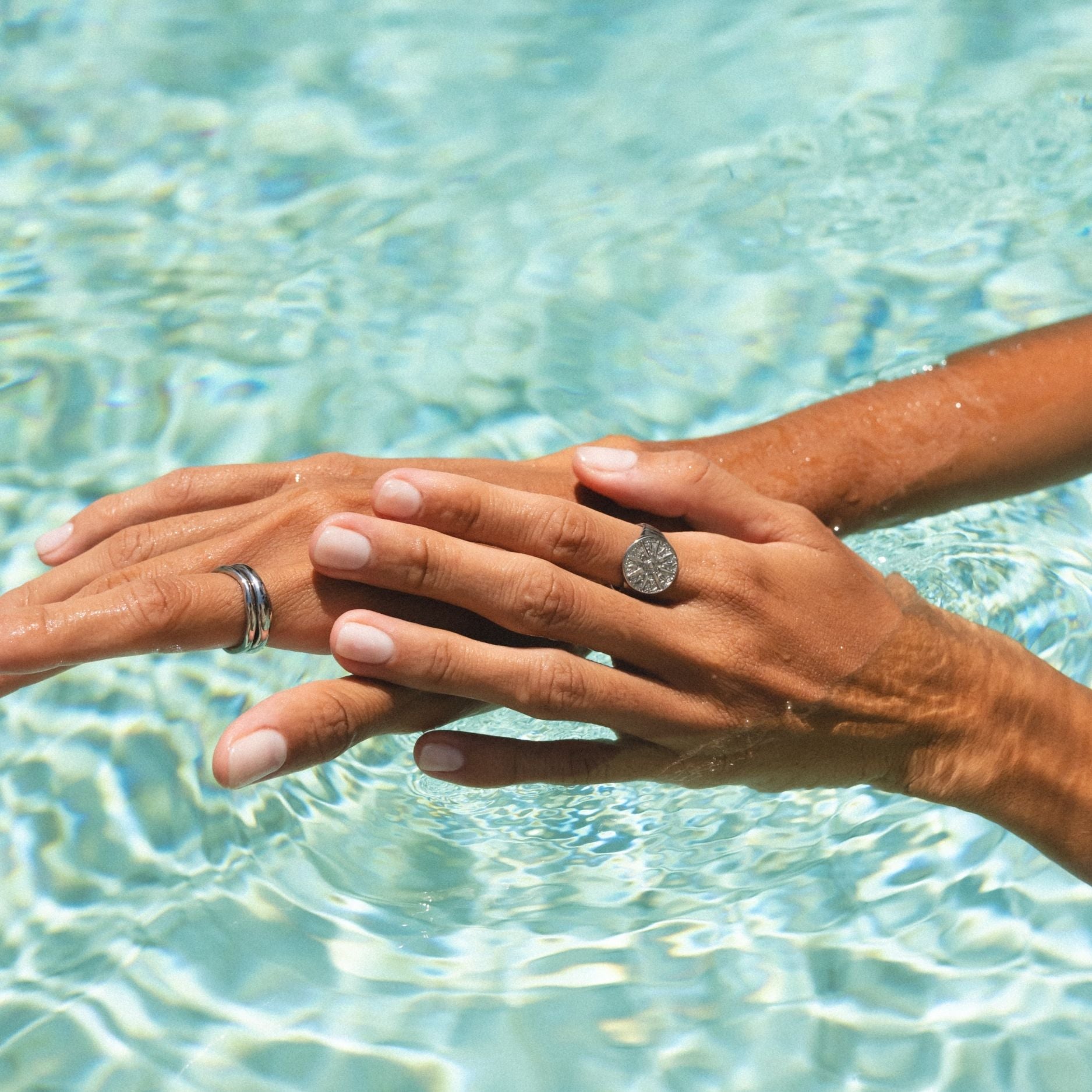 Silver Chunky Sun Ring
