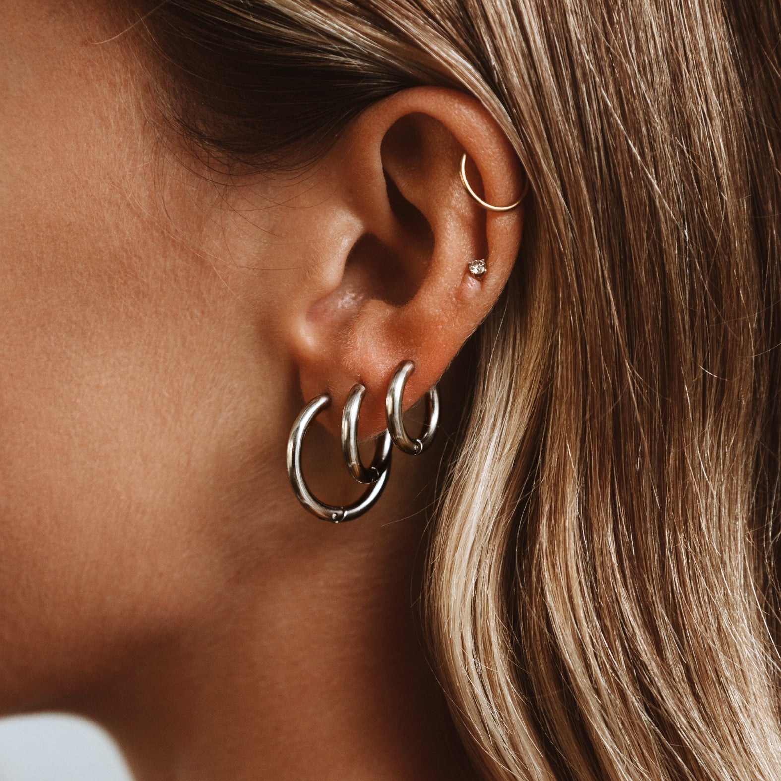 Silver Hoop Earrings