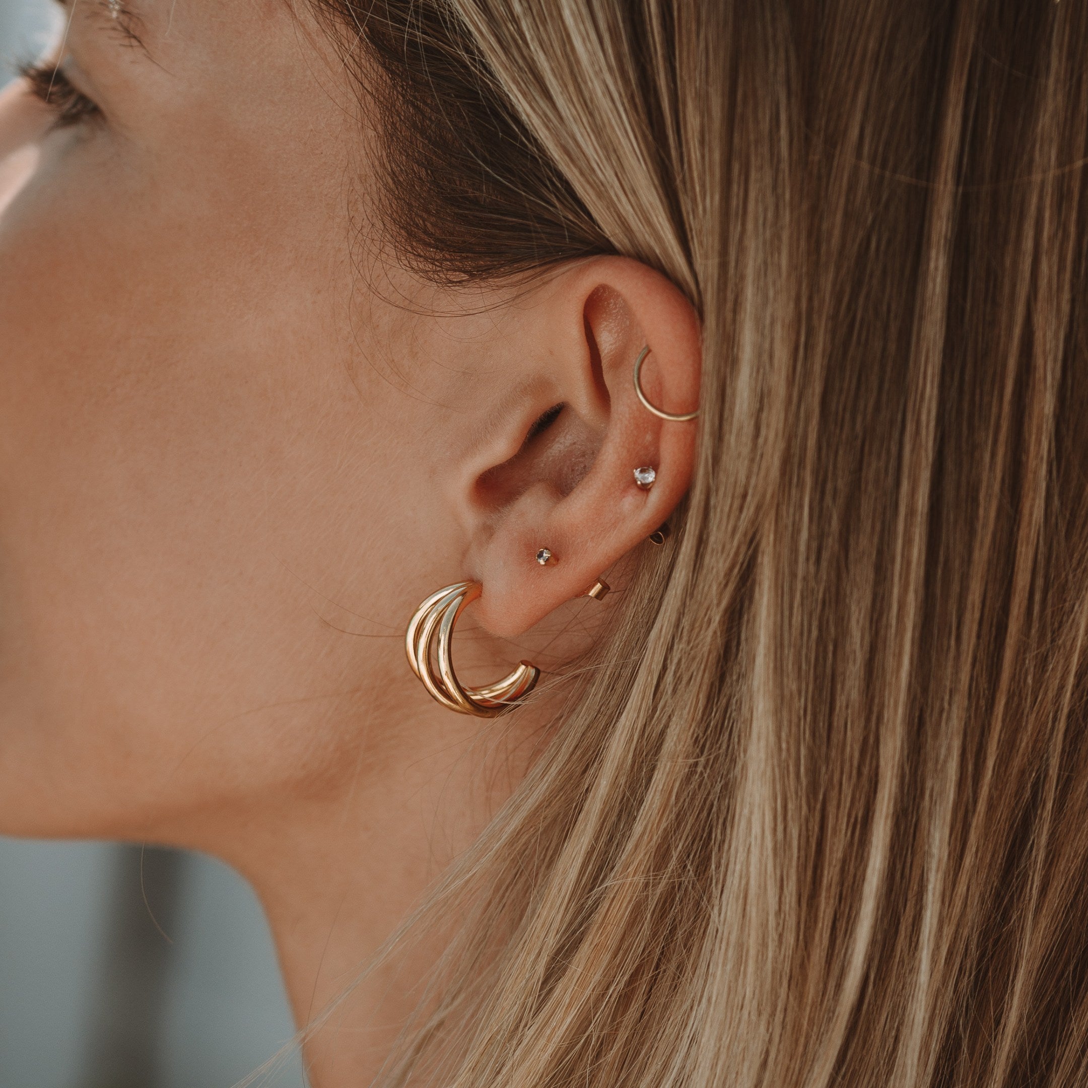 Triple Hoops Earrings