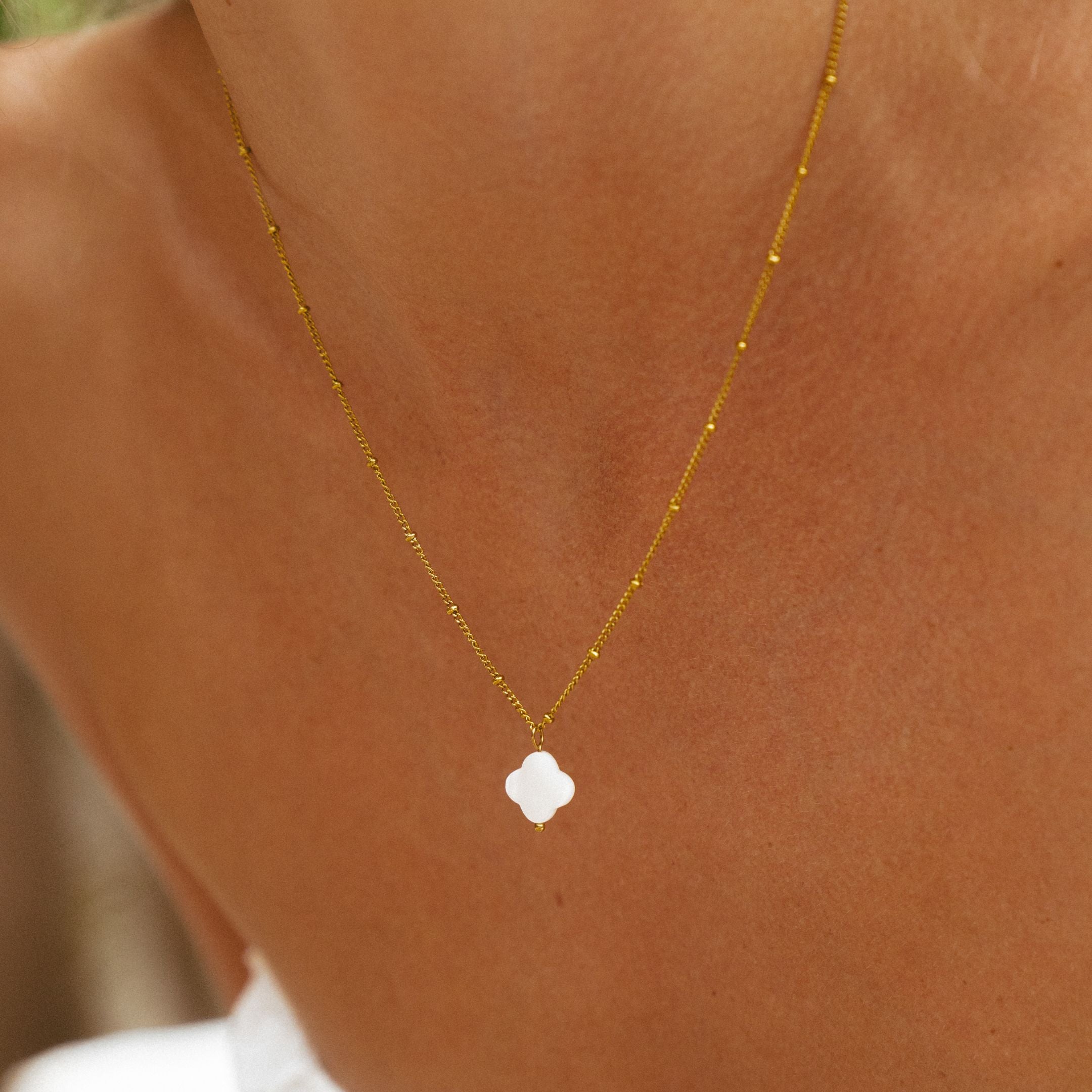 White clover necklace