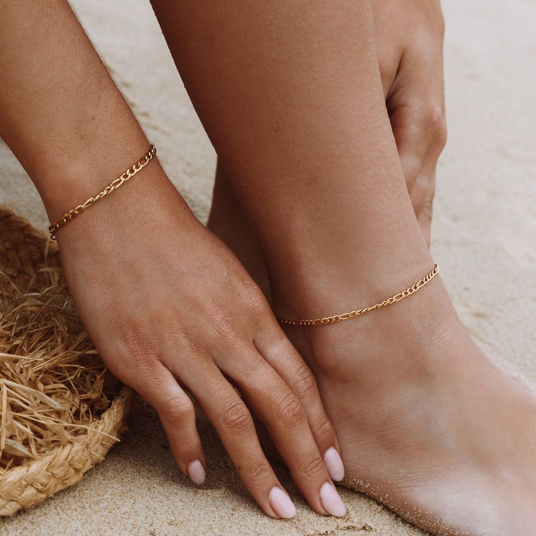 Dainty waterproof anklet