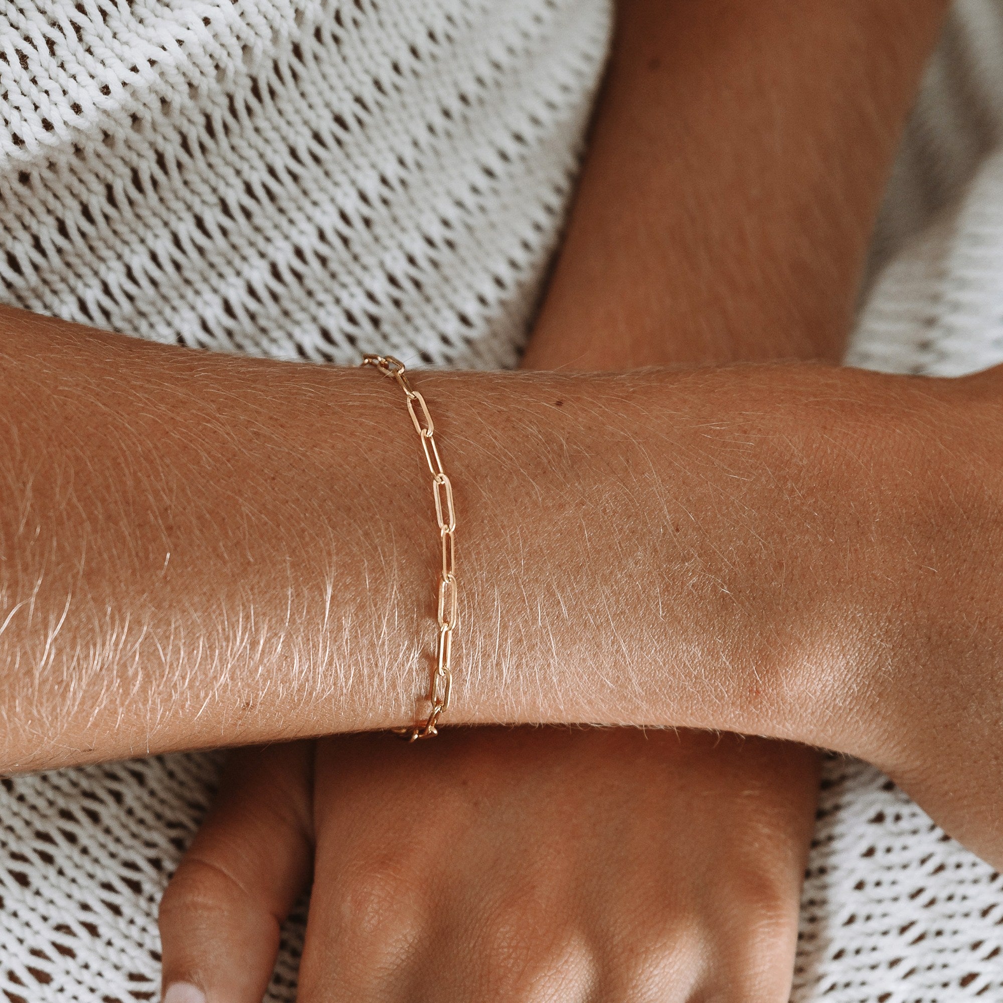 Gold Paperclip Bracelet