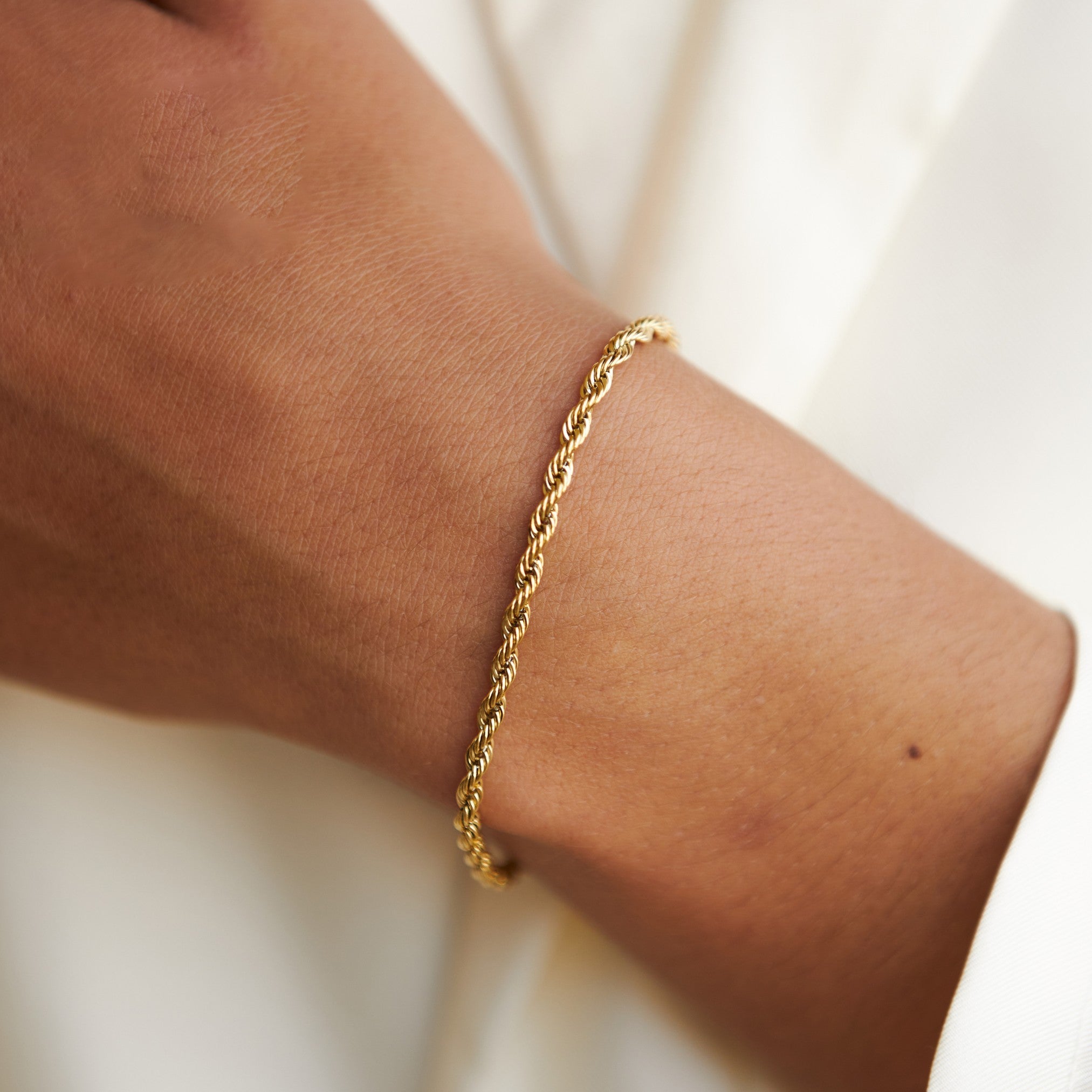 Gold Rope Chain Bracelet