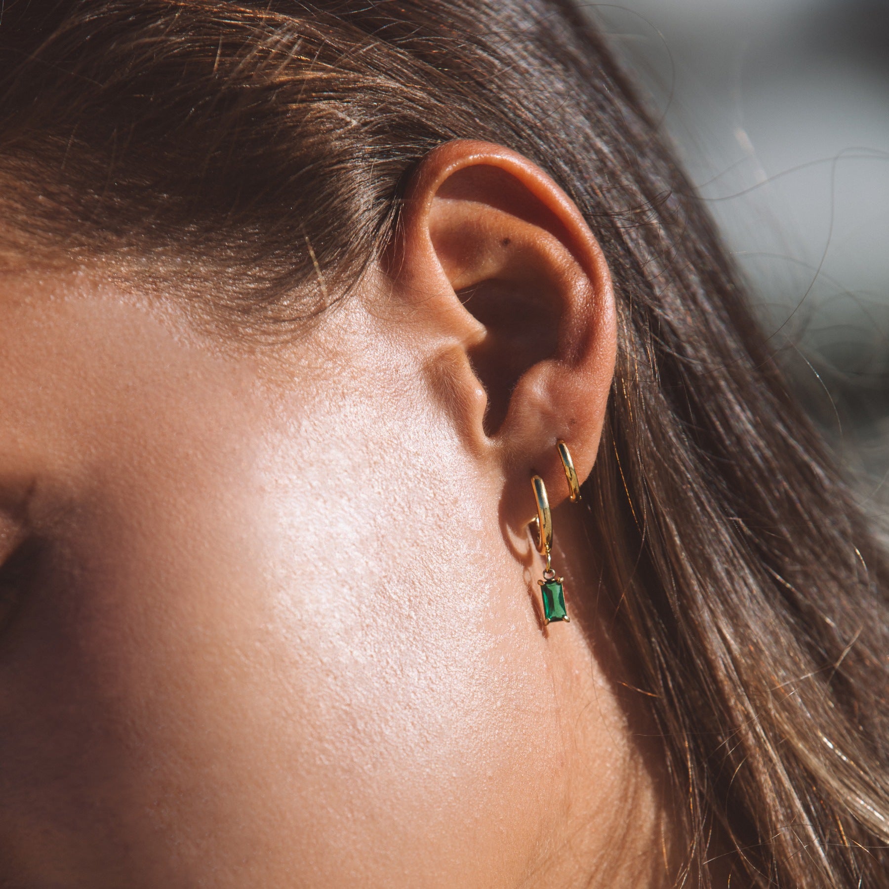 Green Stone Earrings