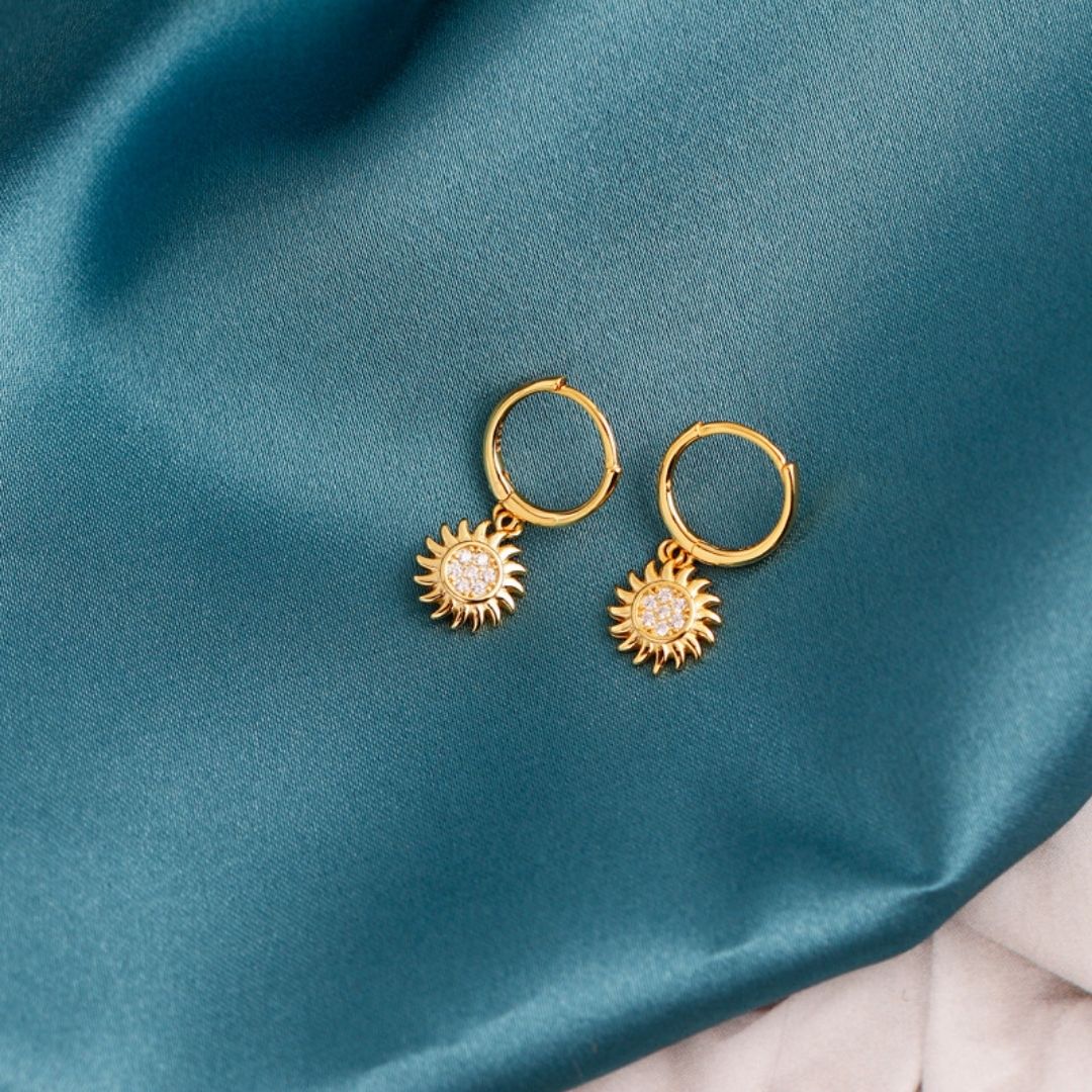 Helios Sun Hoop Earrings