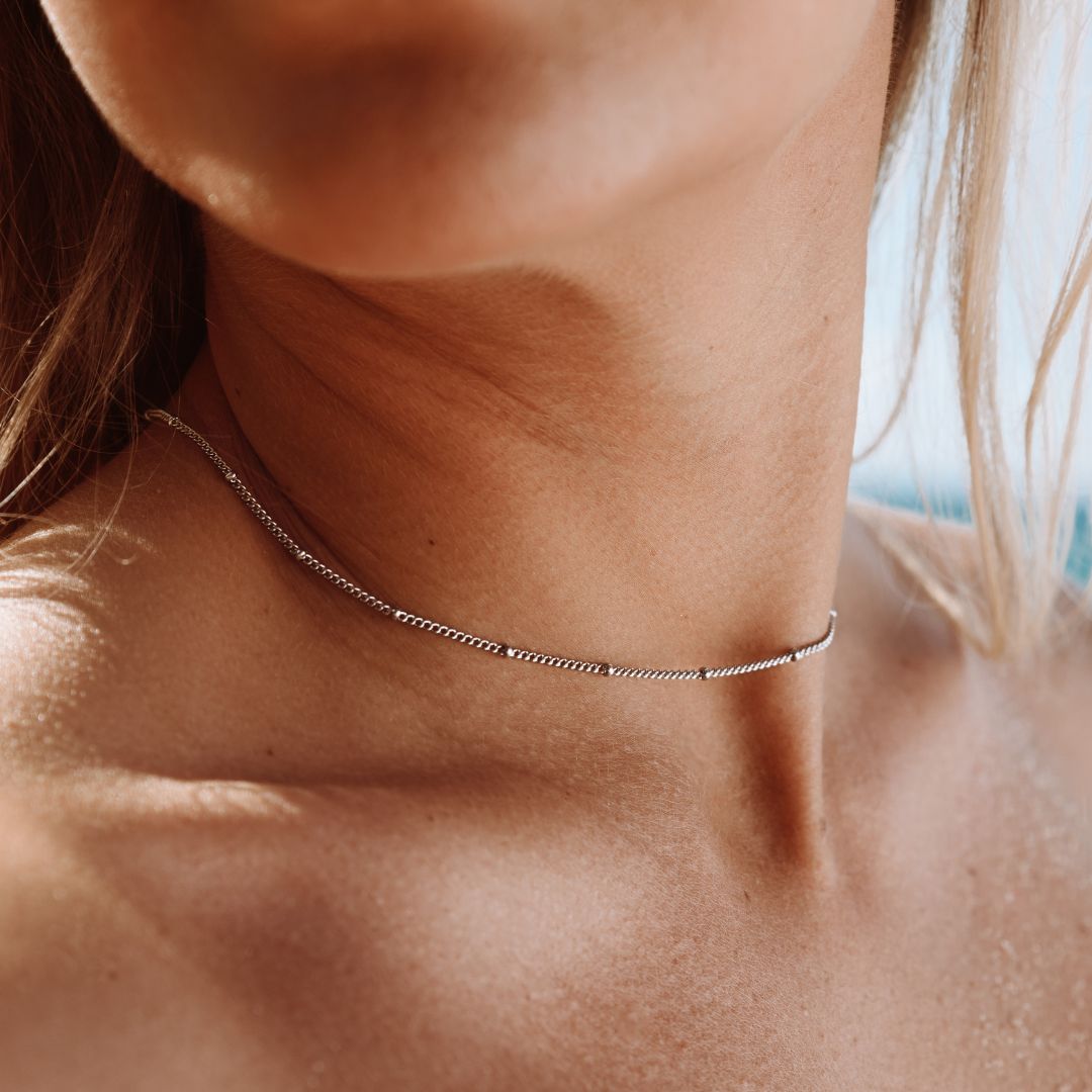 Silver Small Ball Choker