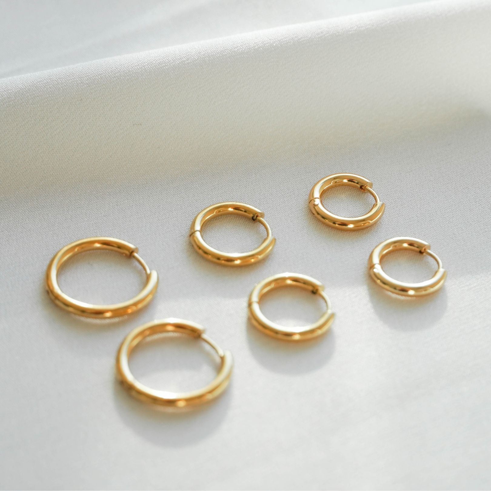 Waterproof Hoop Earrings Set