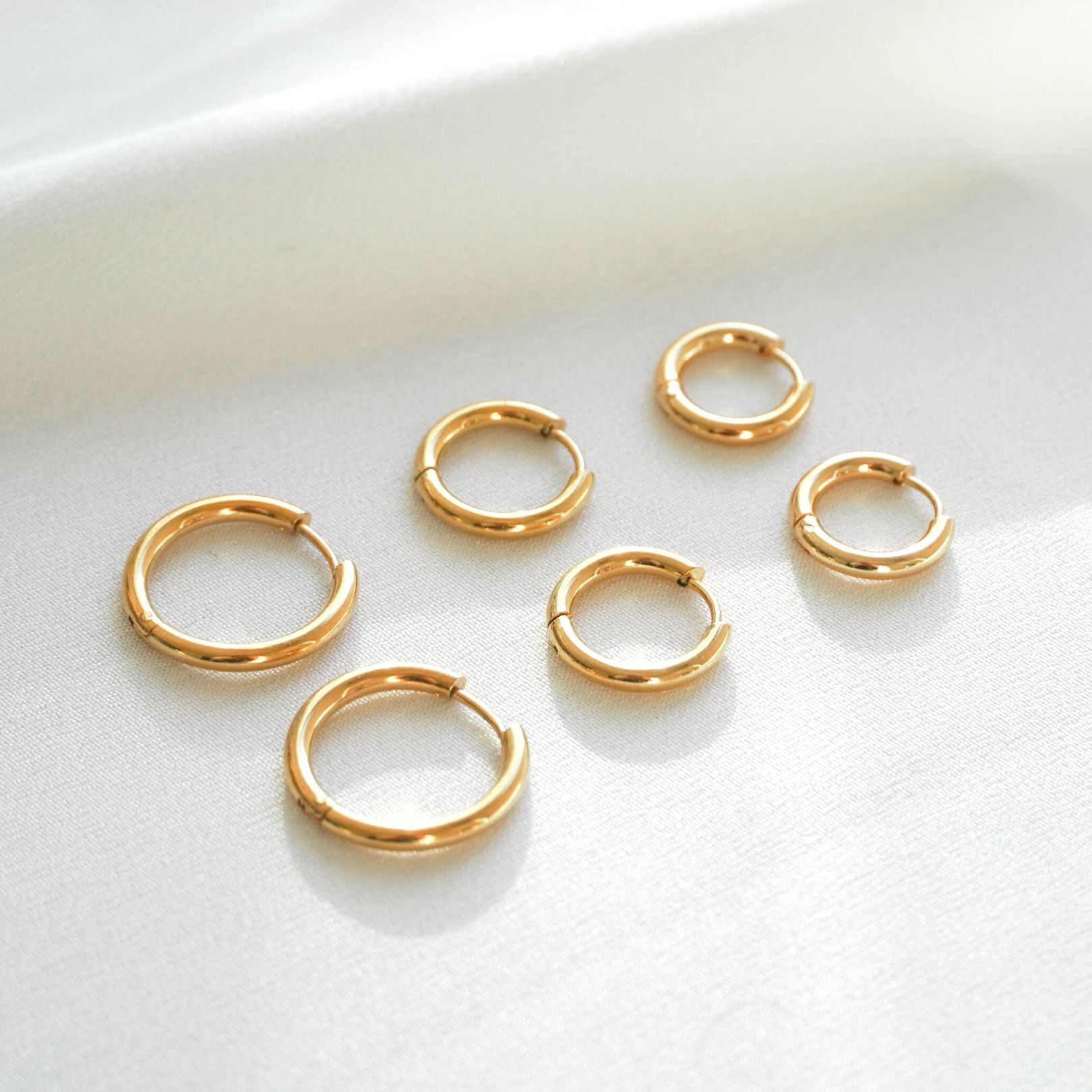 Waterproof Hoop Earrings Set